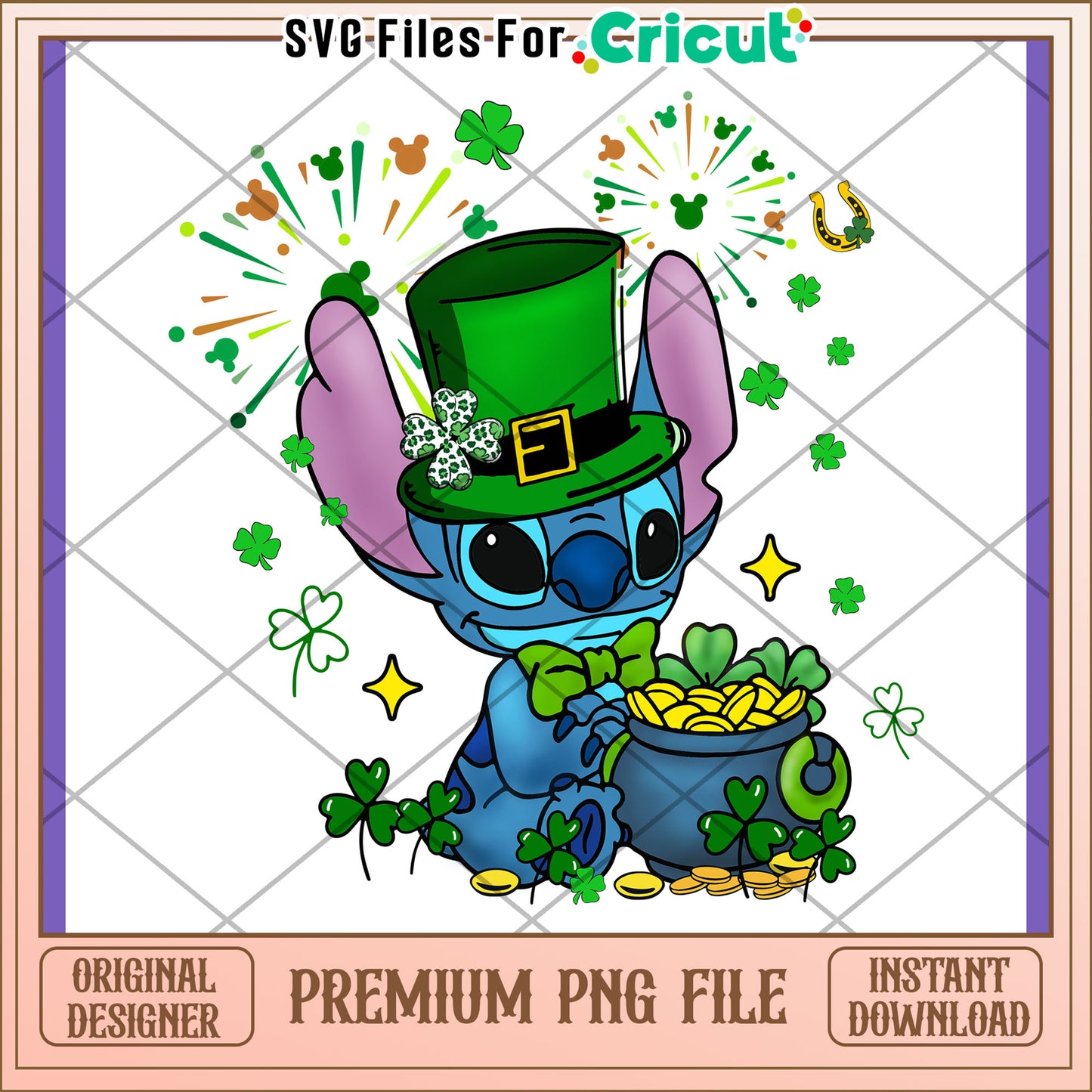 Stitch St Patricks Day PNG Image
