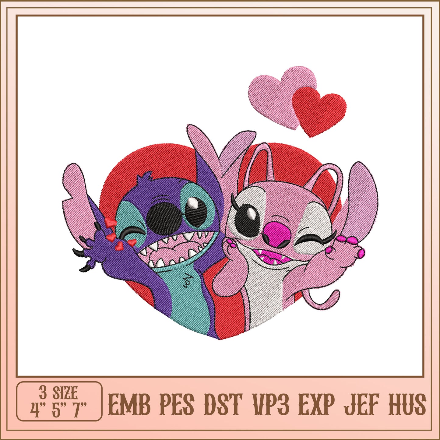 Stitch & Angel Valentine Embroidery
