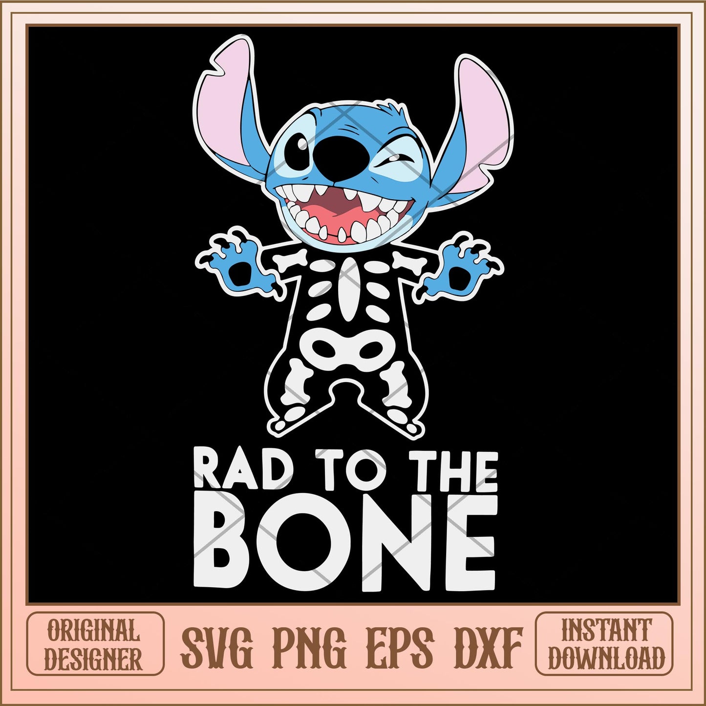 Stitch Skeleton svg, Disney characters svg, Digital Download