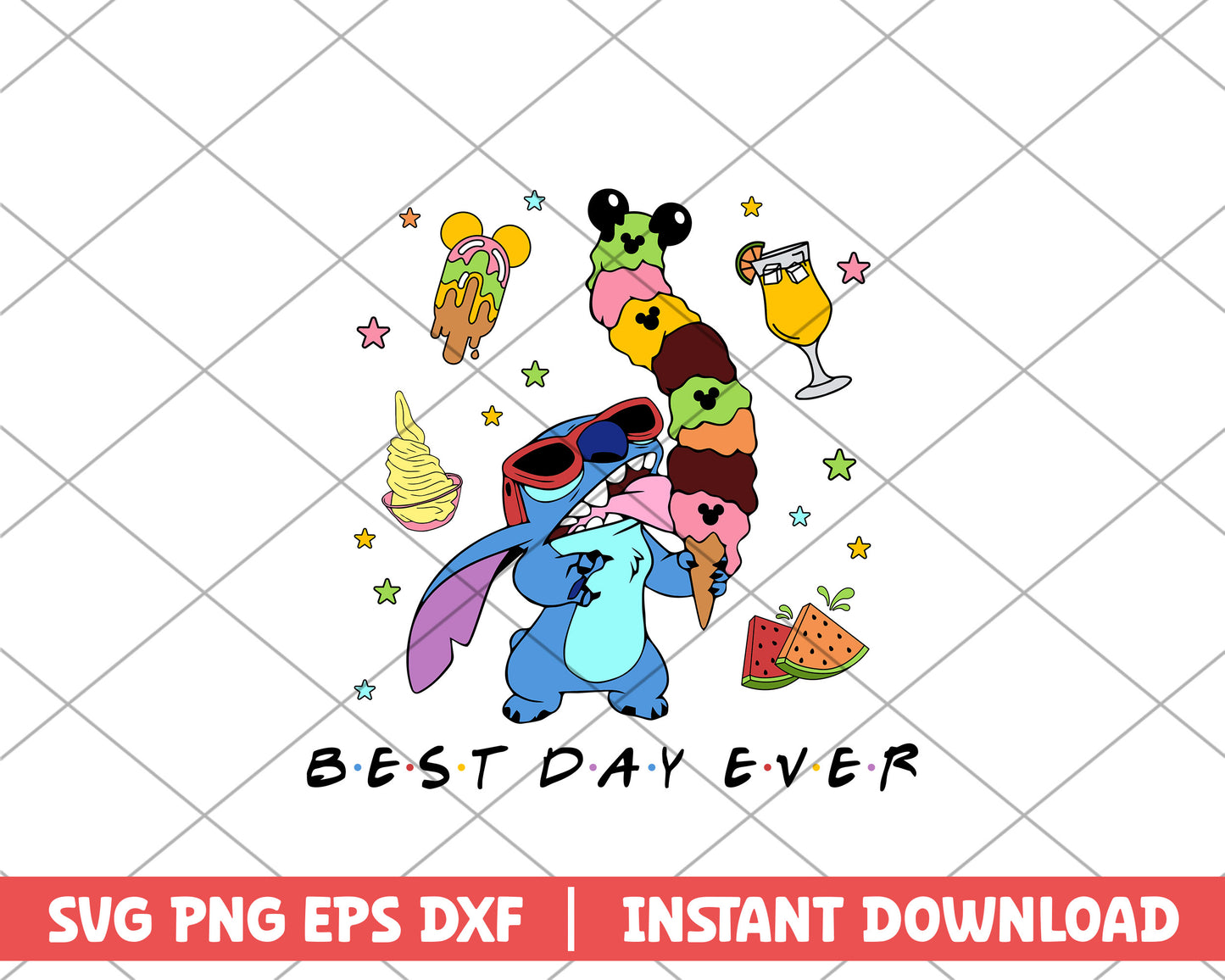 Stitch best day ever disney svg