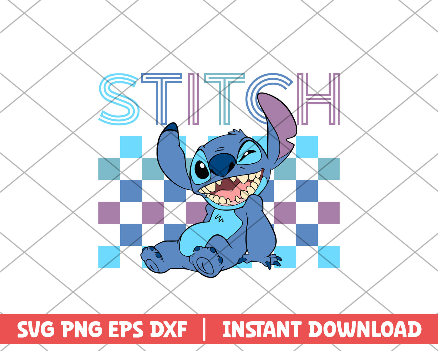 Stitch character sit disney svg