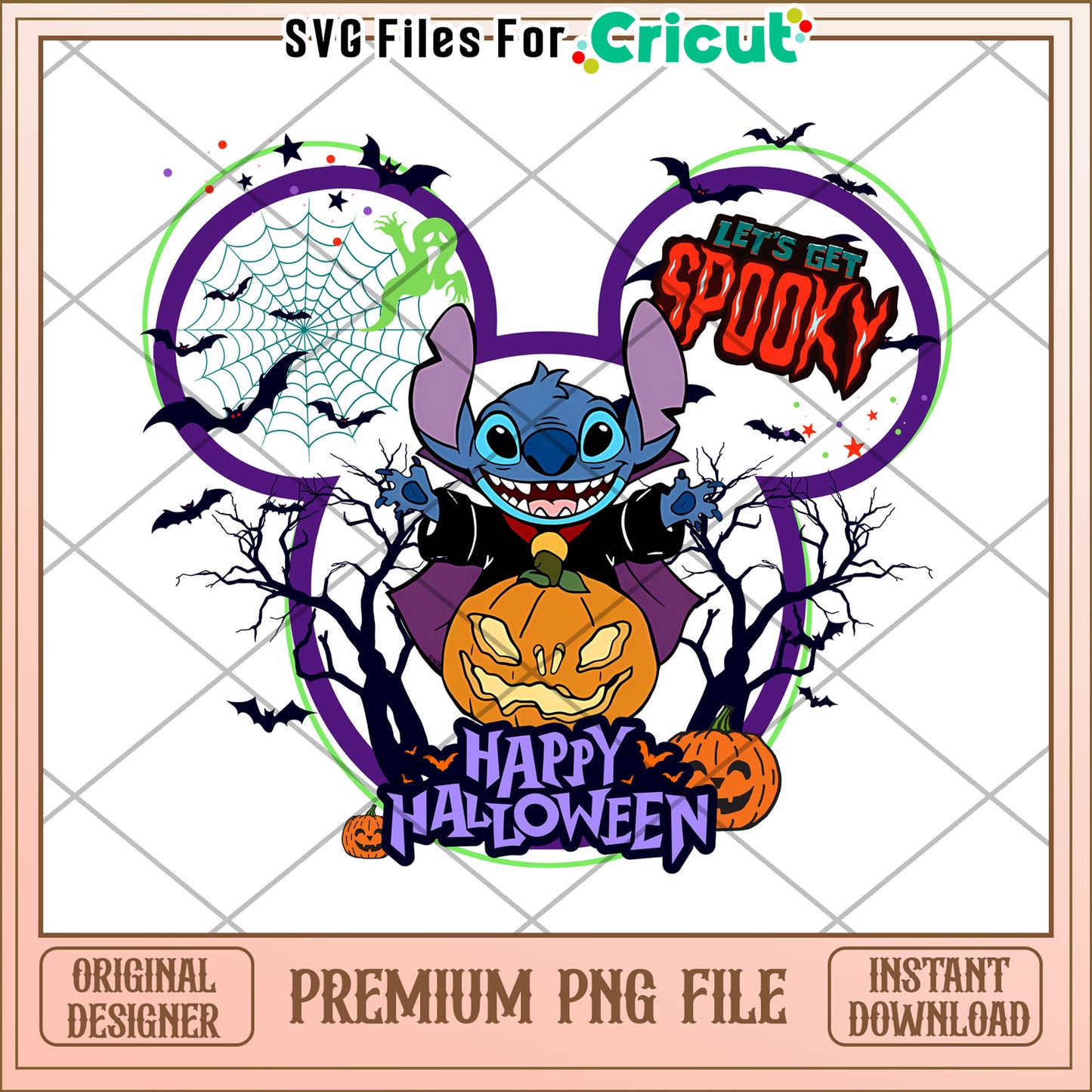 Stitch happy halloween png, halloween costumes png, halloween store png