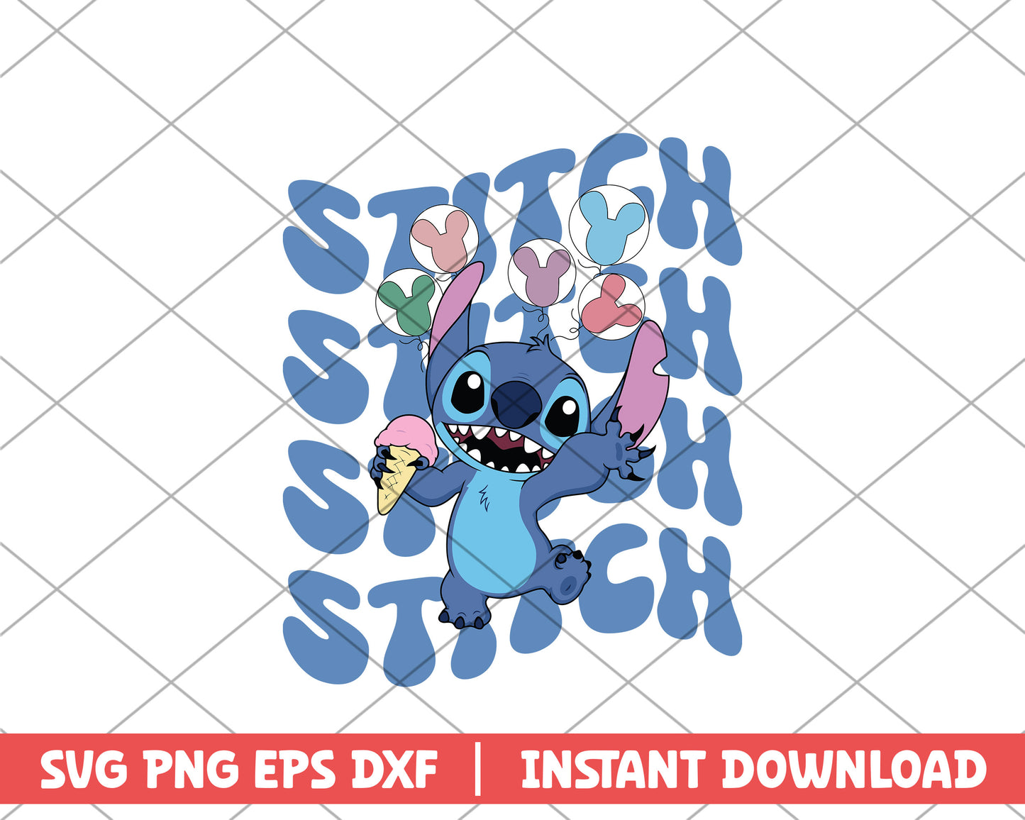 Stitch ice cream disney svg