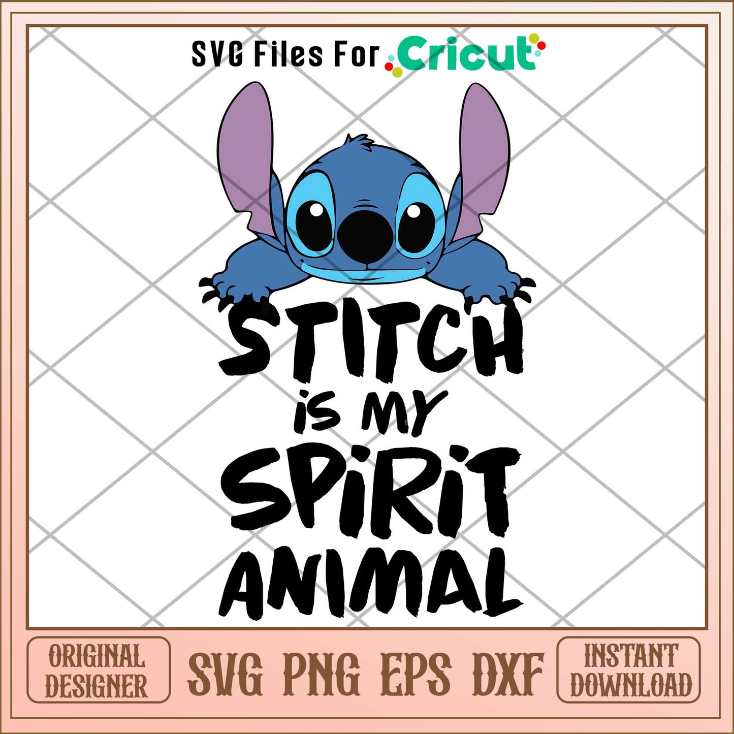 Stitch is my Spirit Animal svg, Disney characters svg, digital dowload