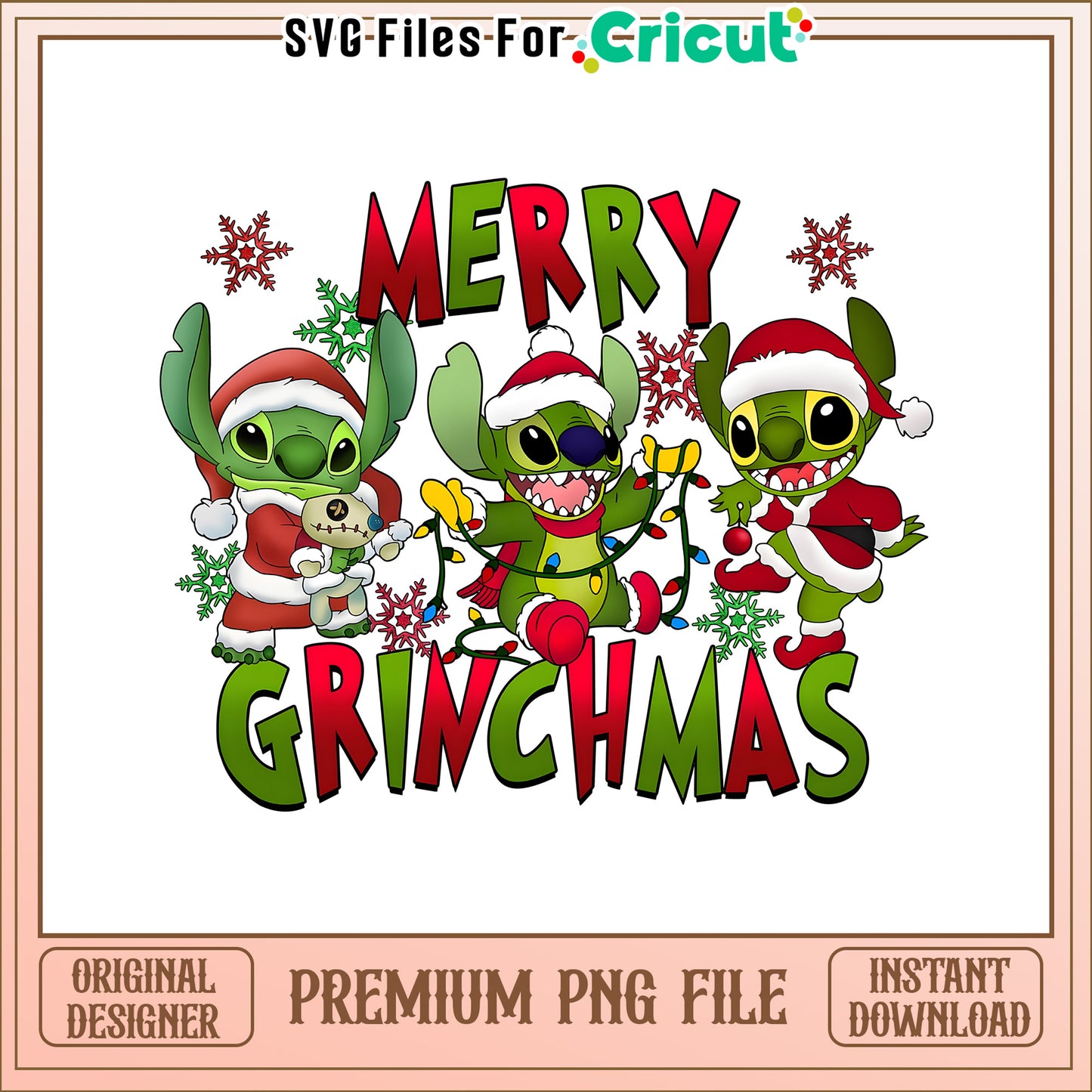 Stitch merry christmas green png, cute stitch png, stitch costume png
