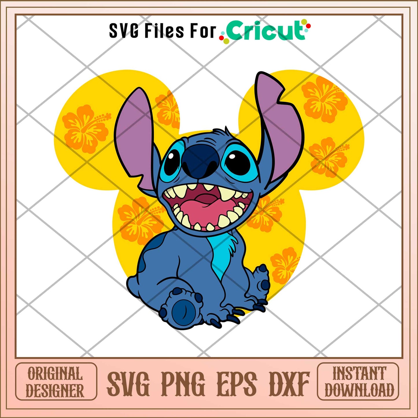 Stitch mickey head design svg, Disney characters svg, digital dowload