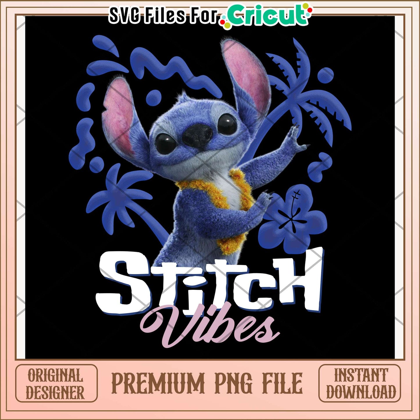 Stitch vibes png, playful mood png, cute character png, disney stitch png