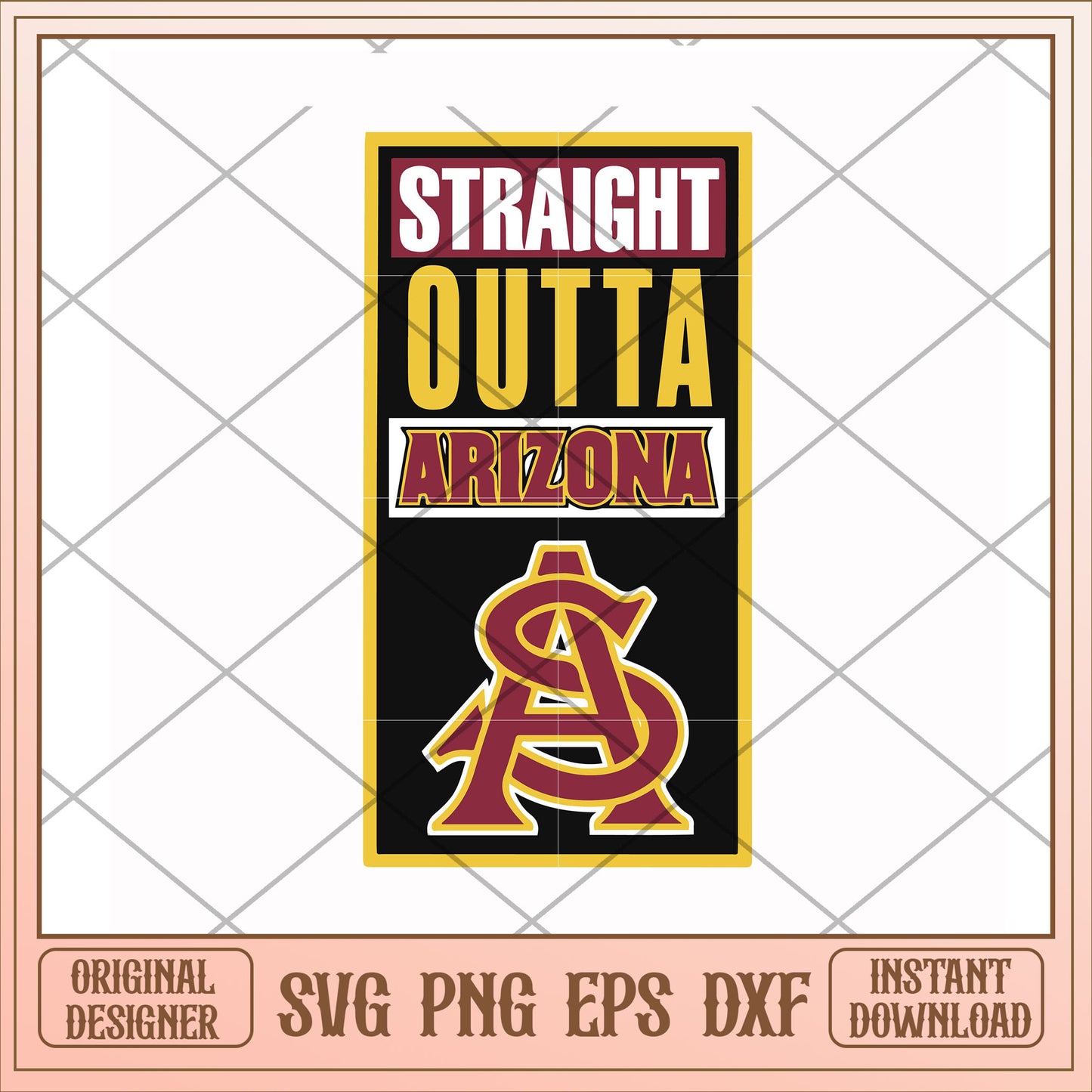 Straight outta arizona svg, straight outta svg, ncaa svg
