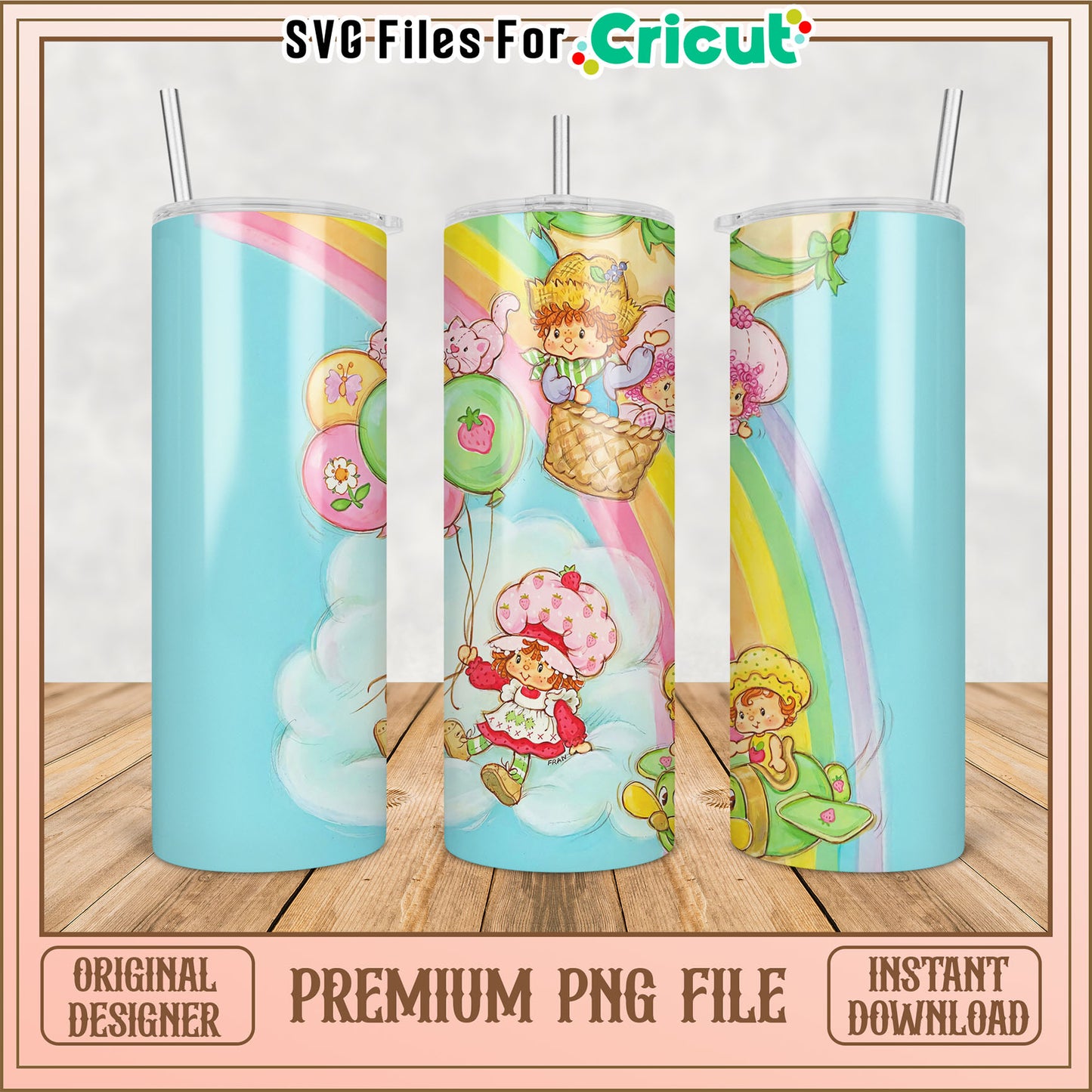 Strawberry Shortcake Tumbler PNG