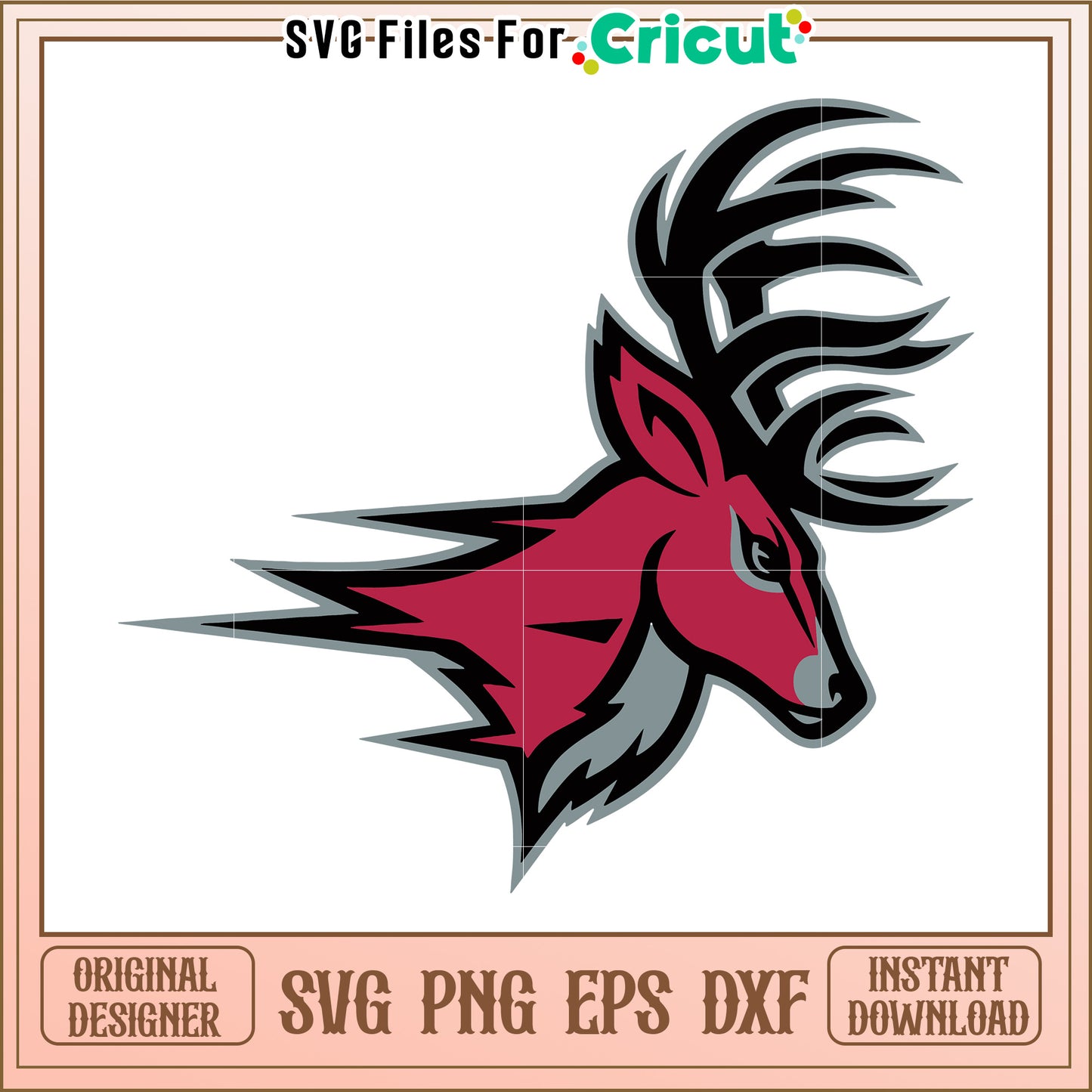 Stylish Deer SVG Design for Crafts, Perfect for Cricut and DIY Projects