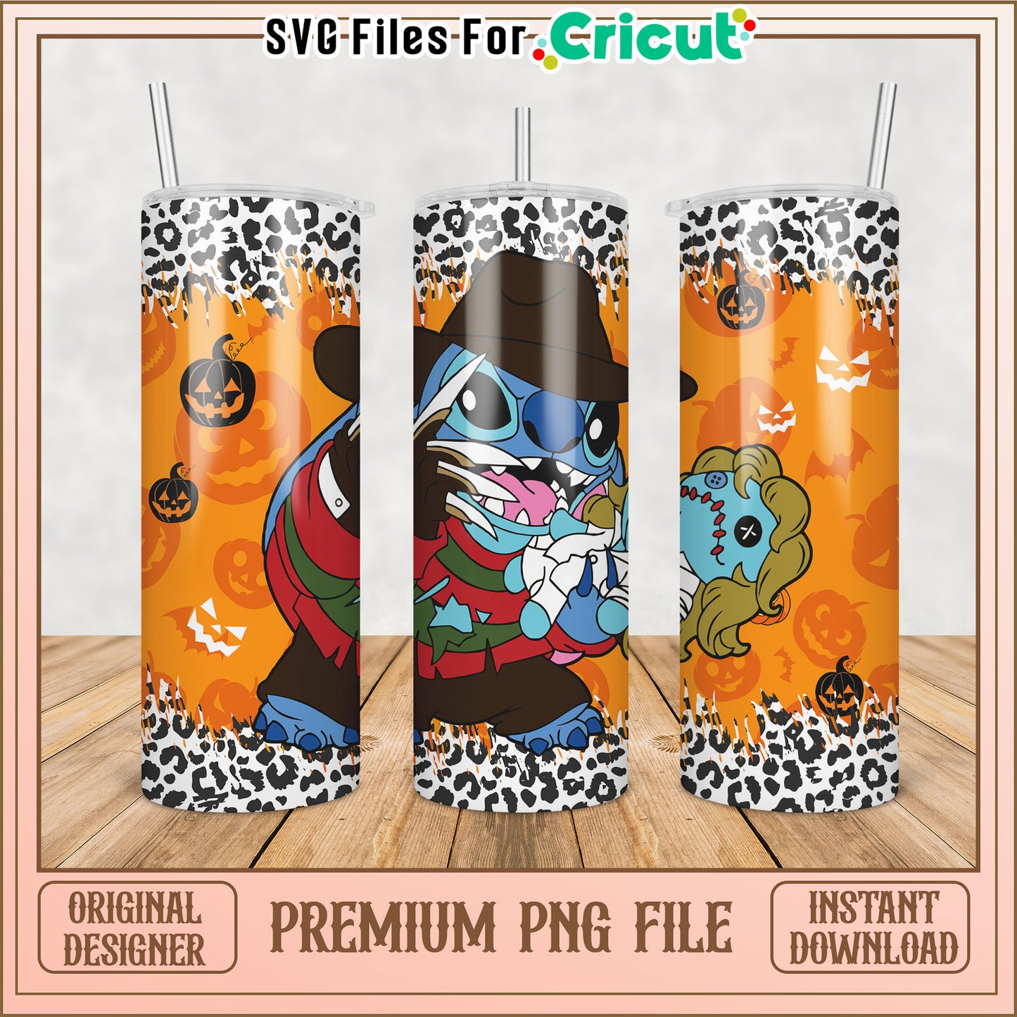 Stylish Halloween Tumbler PNG Design for Cricut Crafting Projects