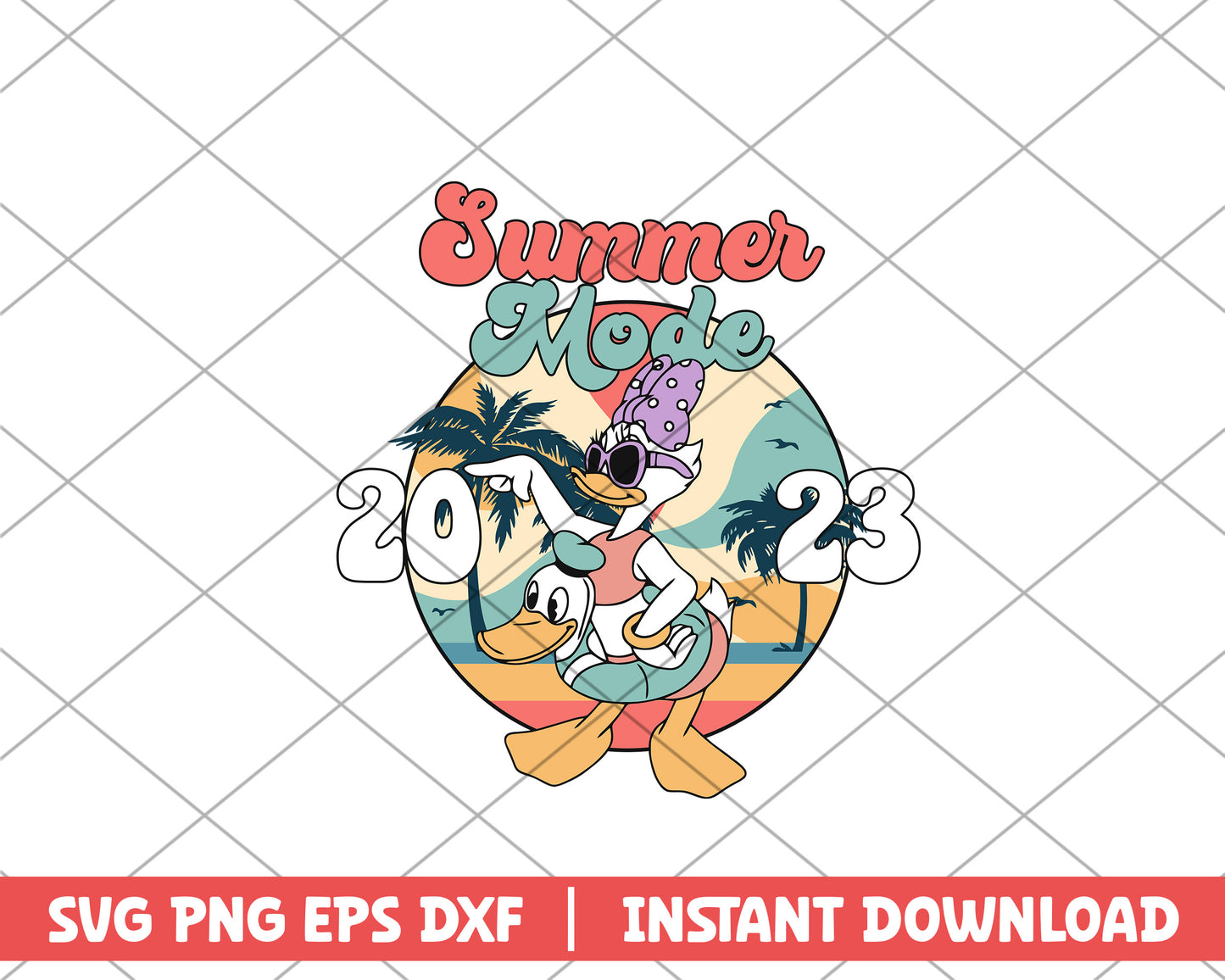 Summer mode 2023 daisy disney svg