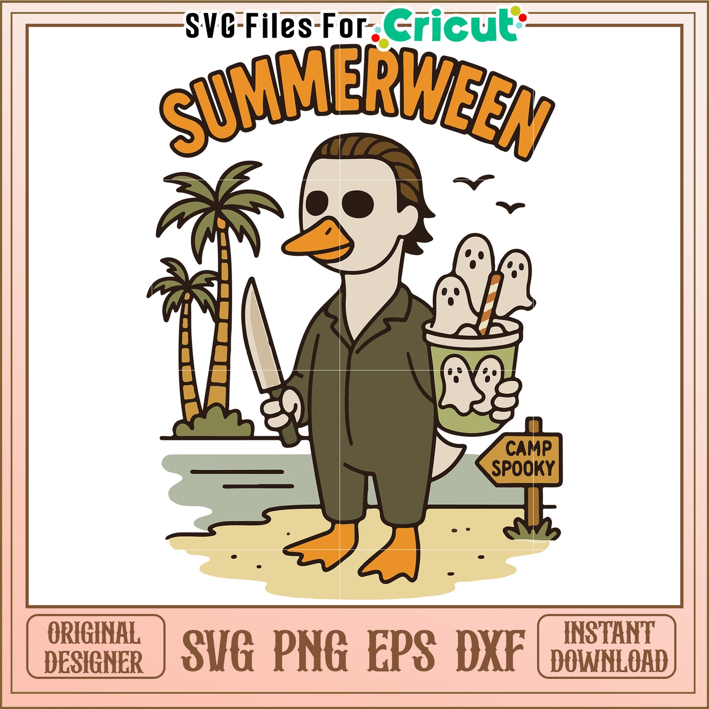 Summerween michael goose svg, halloween cartoons svg, halloween svg