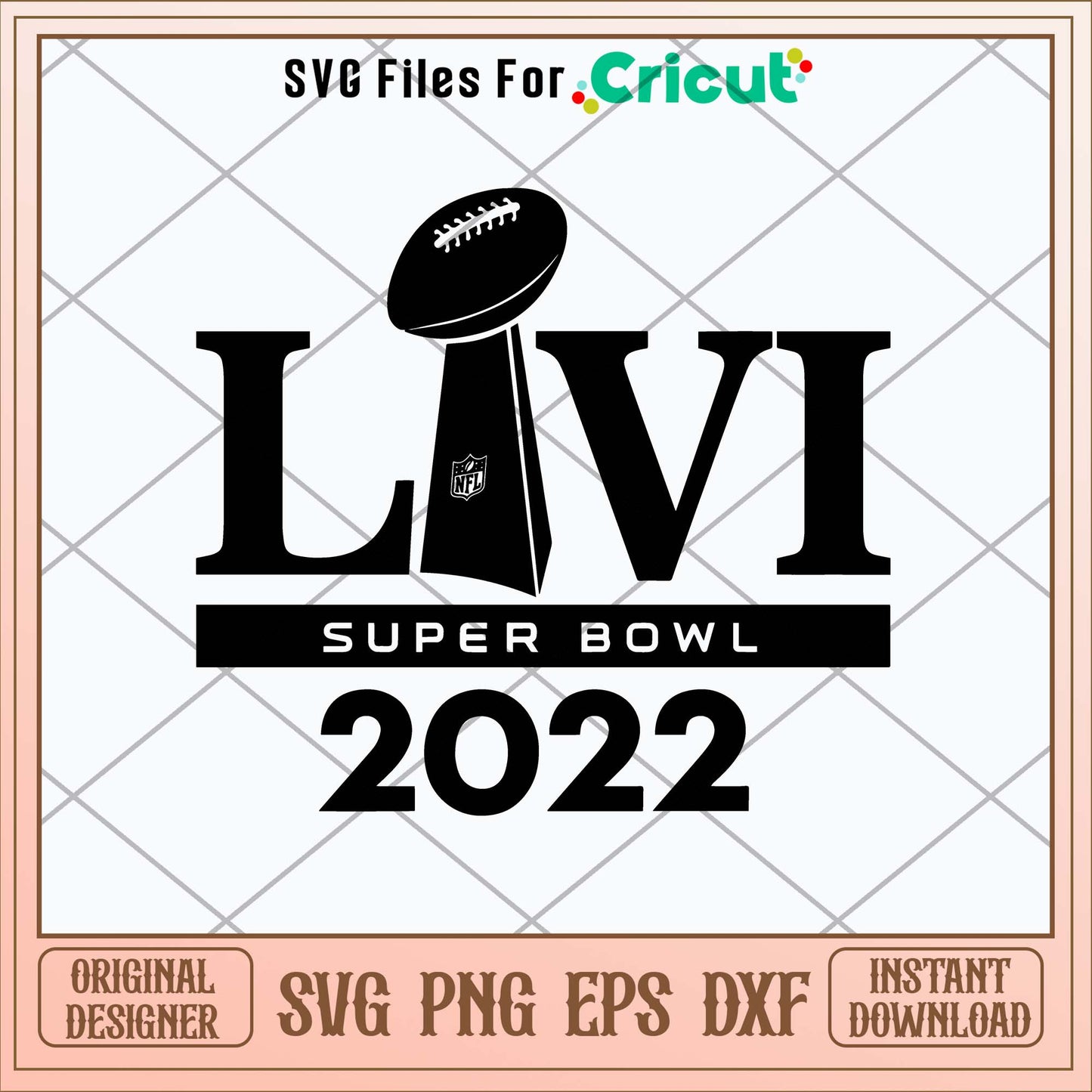 Super Bowl 2022 Logo Svg, Png Dxf Eps File-Svgfilesforcricut