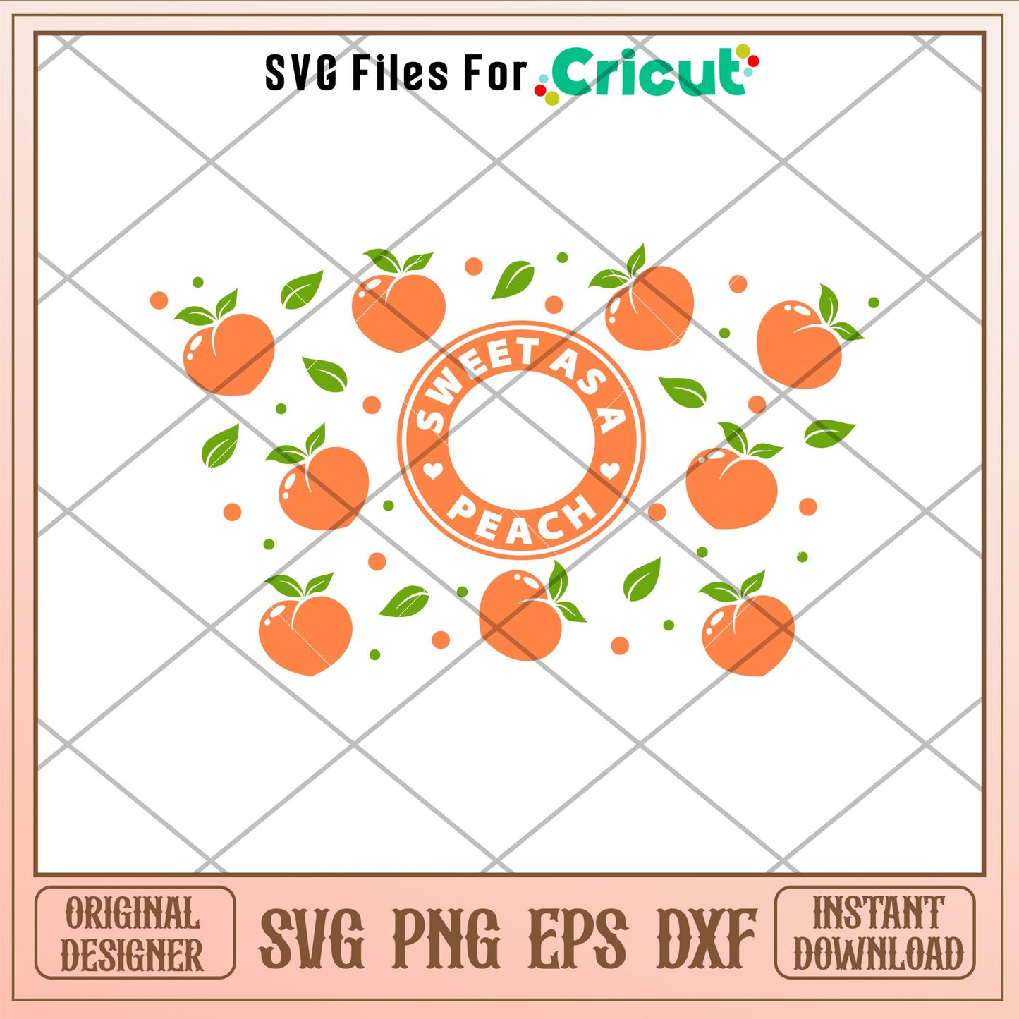 Sweet As A Peach Full Wrap, Sweet As A Peach Full Wrap Svg