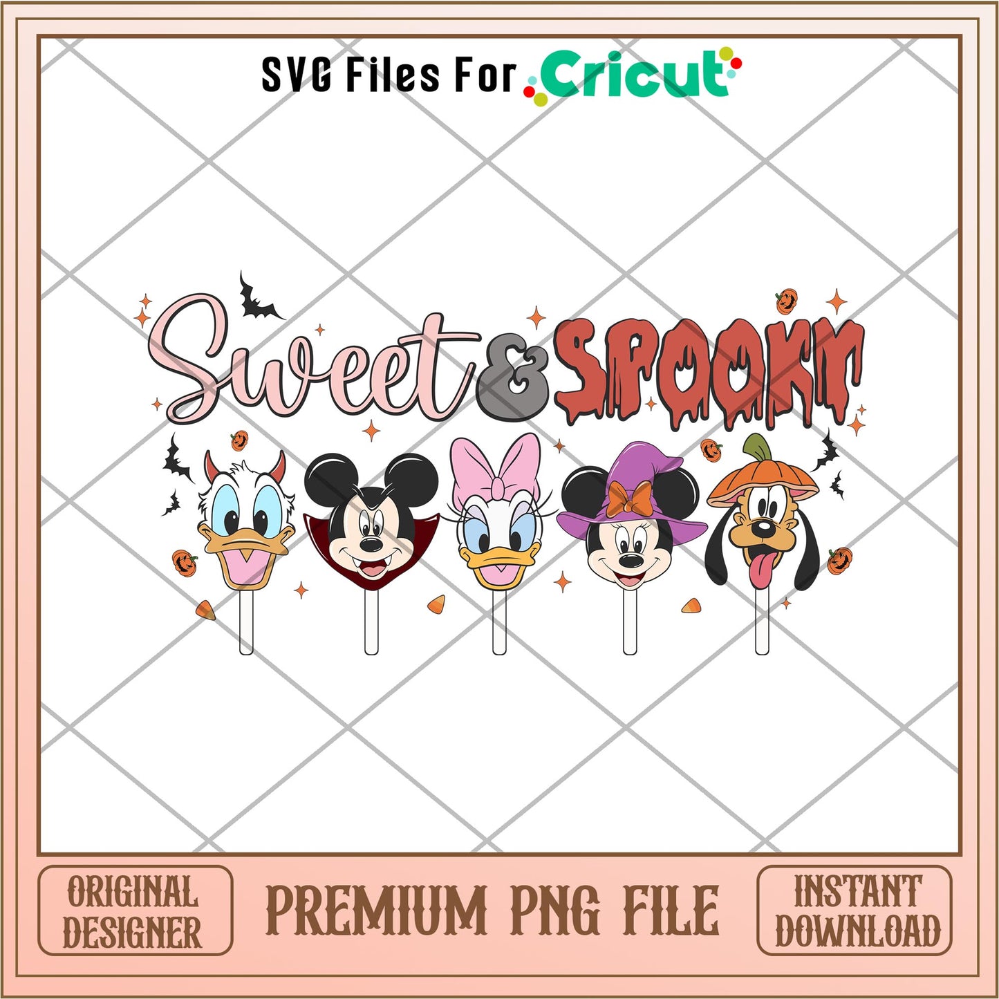 Sweet spooky halloween png, Disney characters png, Digital Download