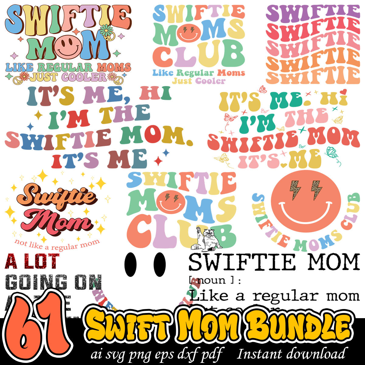 Swift mom bundle svg, Taylor Swift mom svg bundle