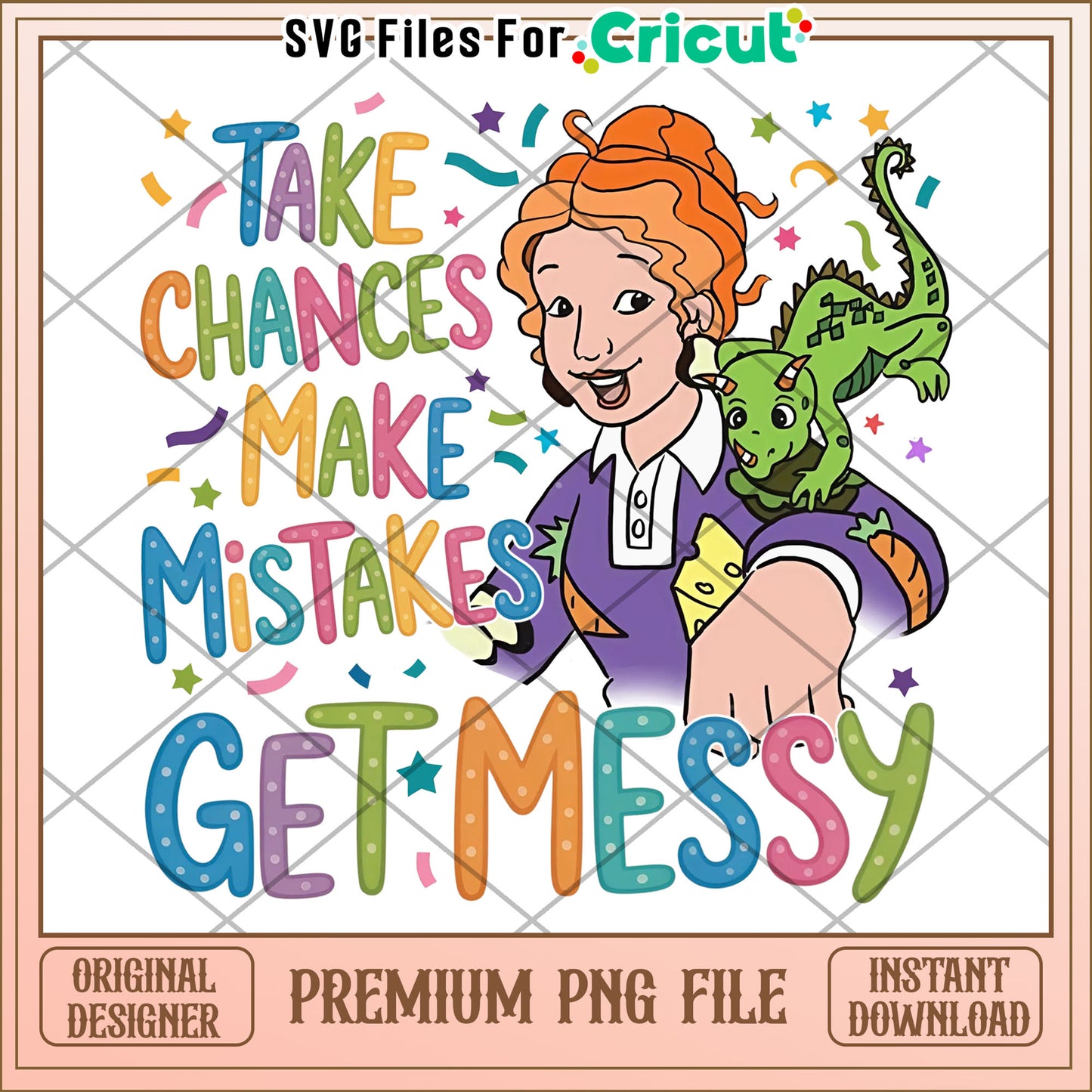 Take chances make mistakes get messy png, halloween png, spooky season png
