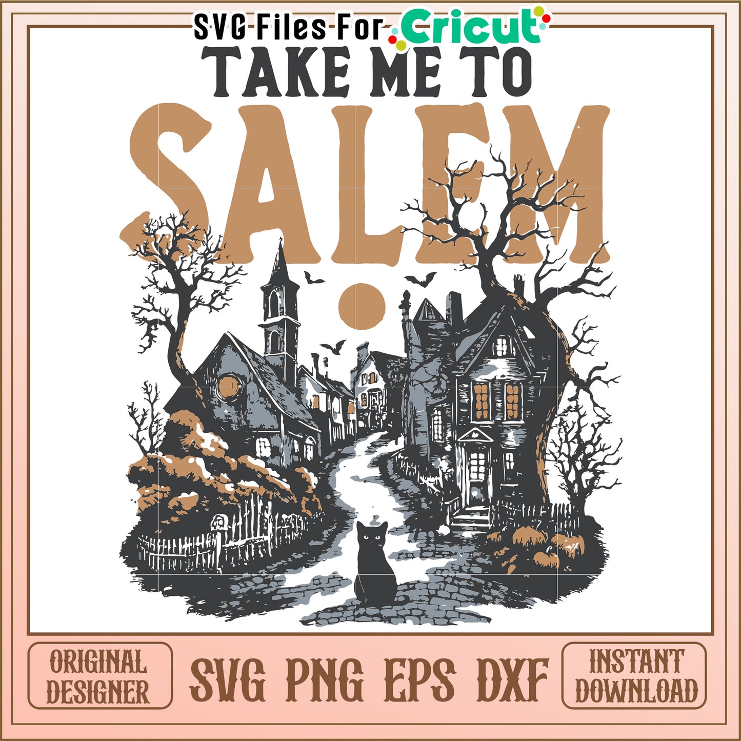 Take me to salem svg, spooky halloween svg, halloween season svg