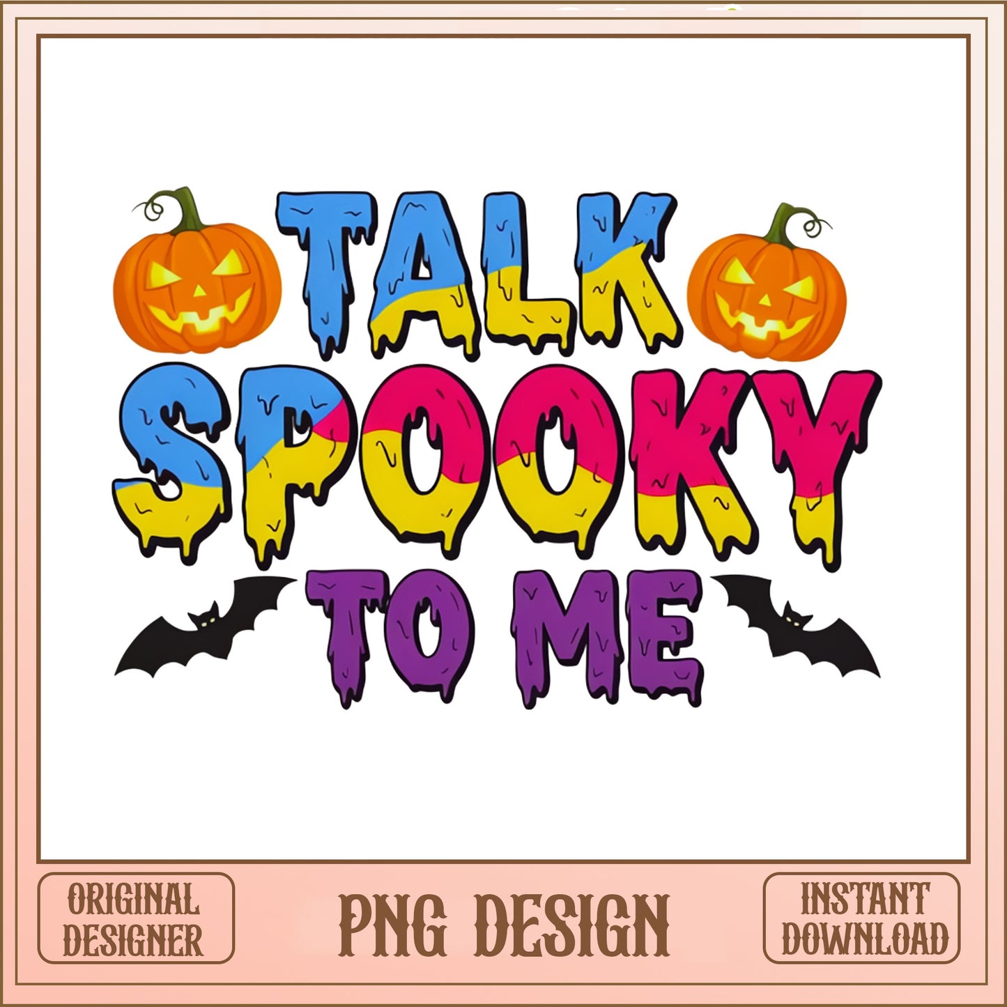 Talk Spooky To Me PNG, Halloween Pumpkin PNG, Spooky PNG