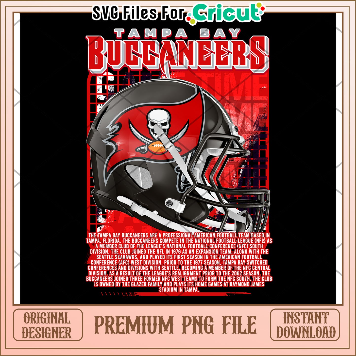 Tampa Bay Buccaneers PNG File, perfect for Cricut projects