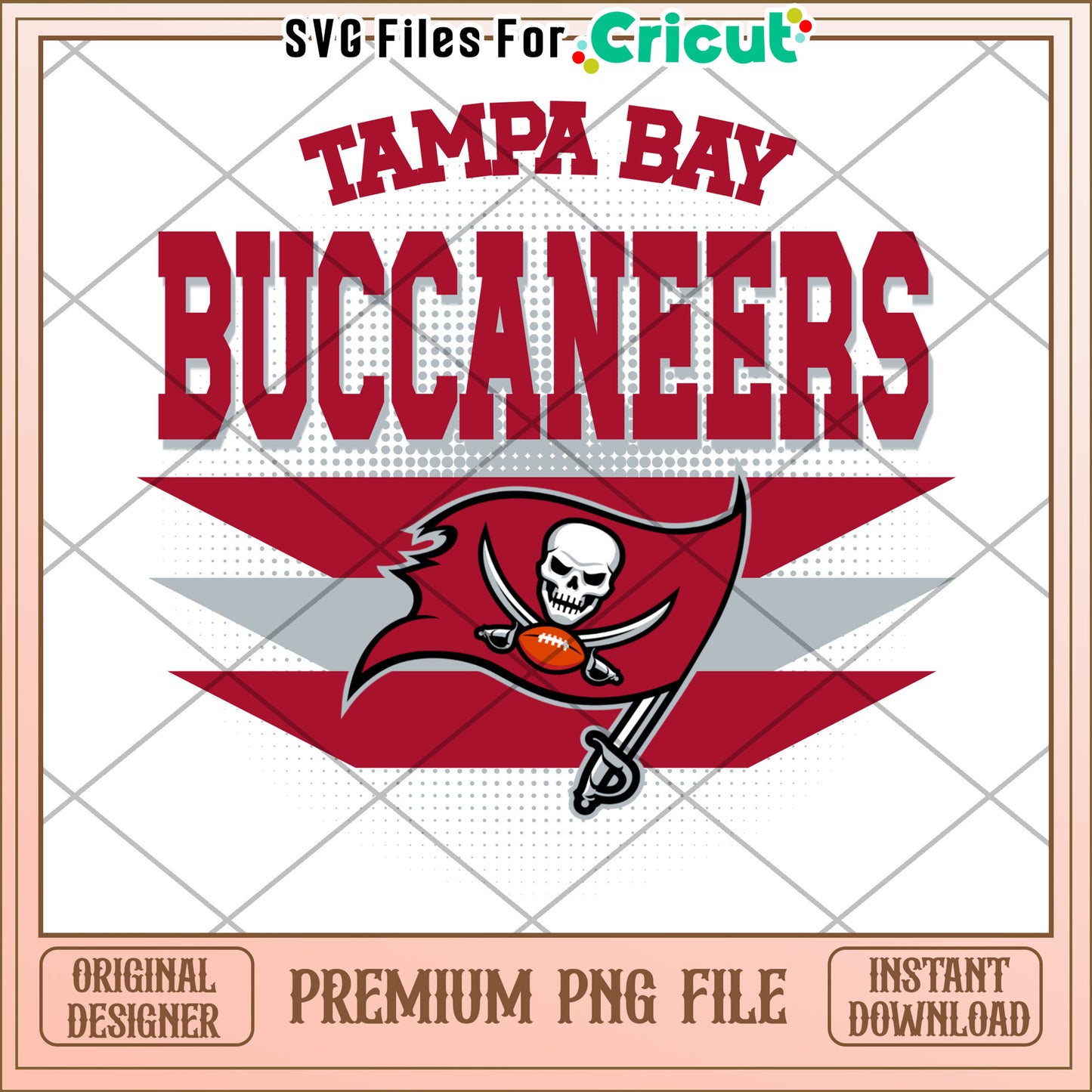 Tampa Bay Buccaneers design for Cricut, premium PNG file download