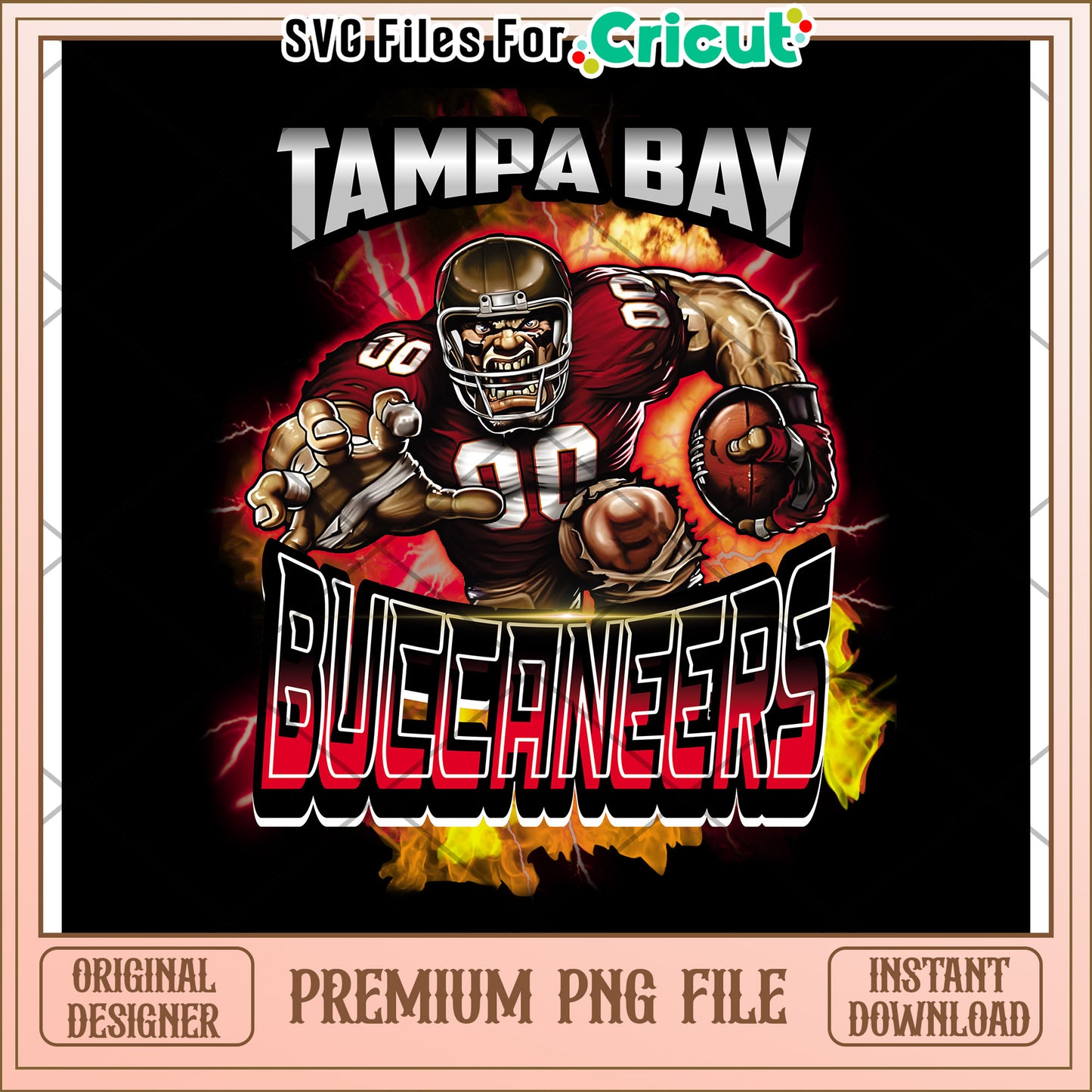 Tampa Bay Buccaneers graphic design, perfect for Cricut projects