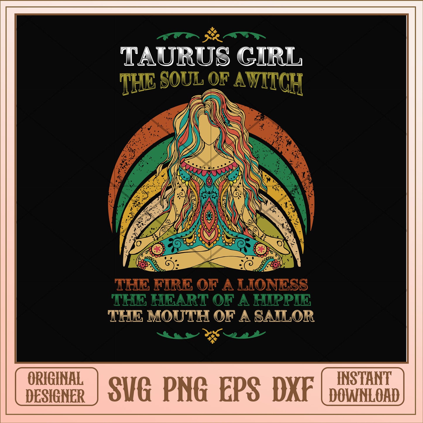 Taurus girl the soul of a witch svg, taurus svg, birthday svg