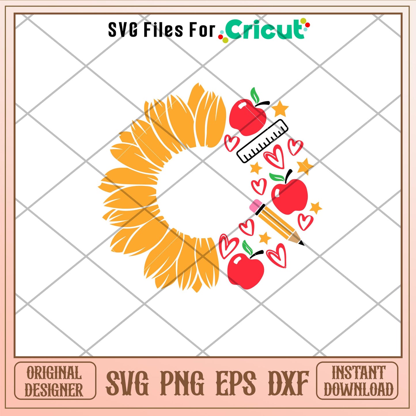 Teacher Sunflower, Teacher Sunflower Svg