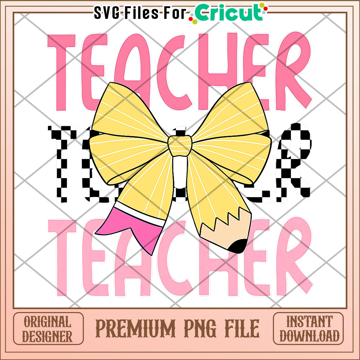 Teacher bowtie png, cute stationery design png, back to school items png