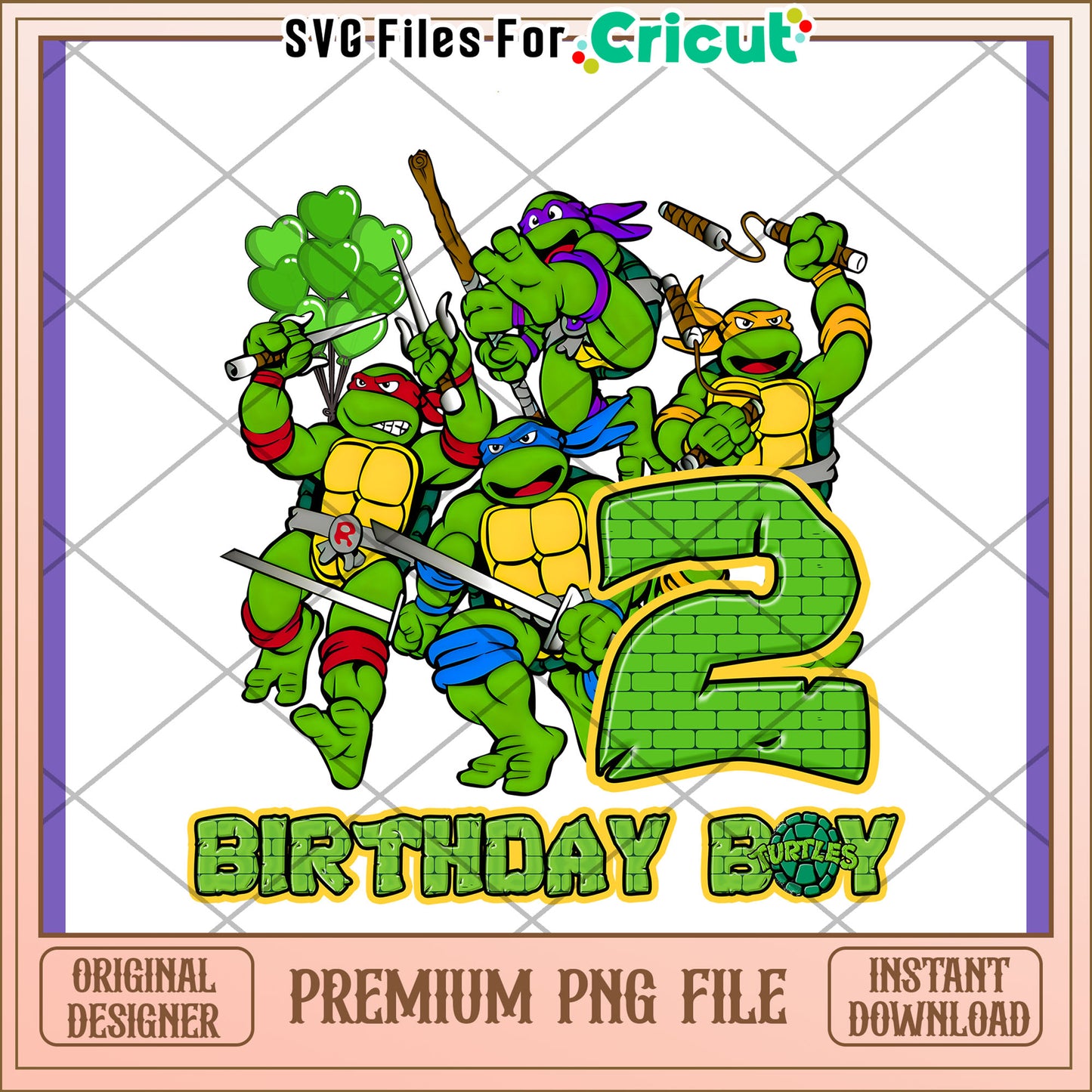 Teenage Mutant Ninja Turtles 2nd Birthday PNG