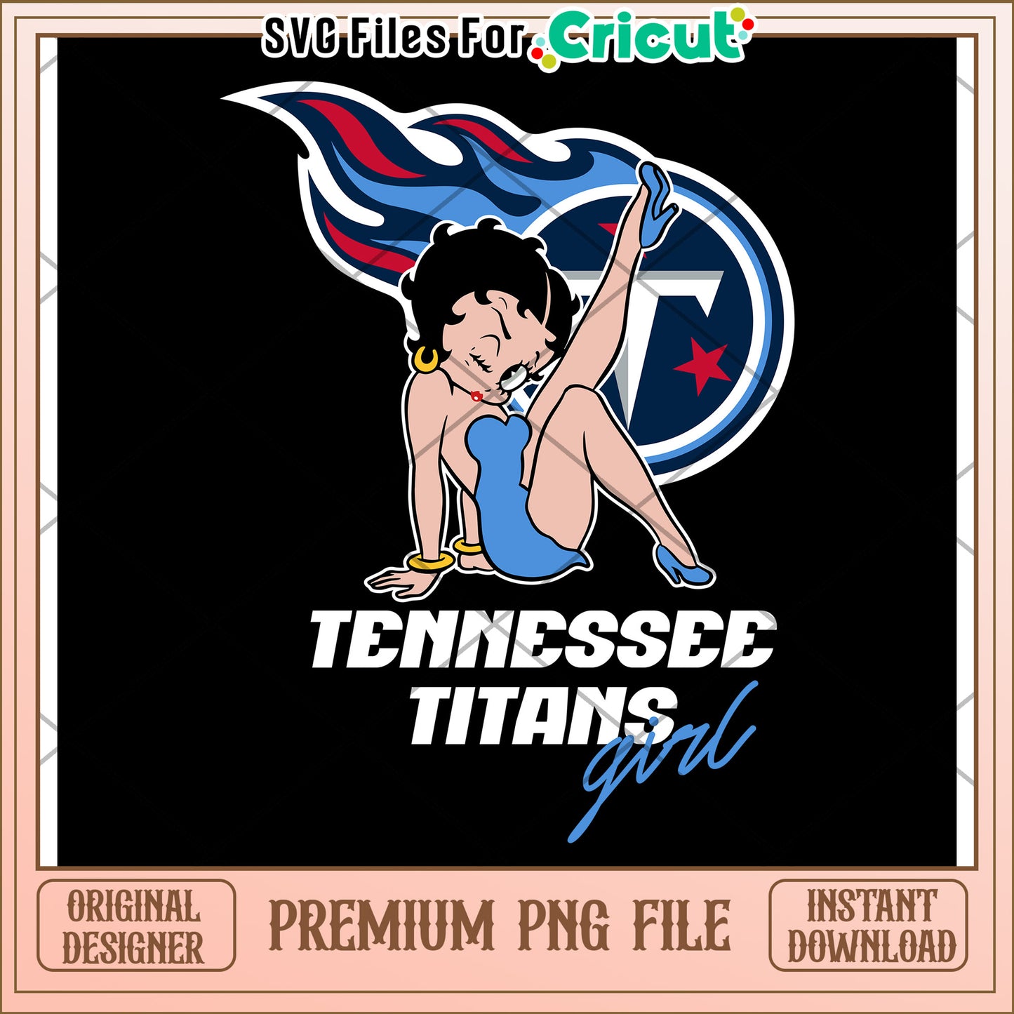 Tennessee Titans Girl PNG File, Perfect for Your Cricut Projects