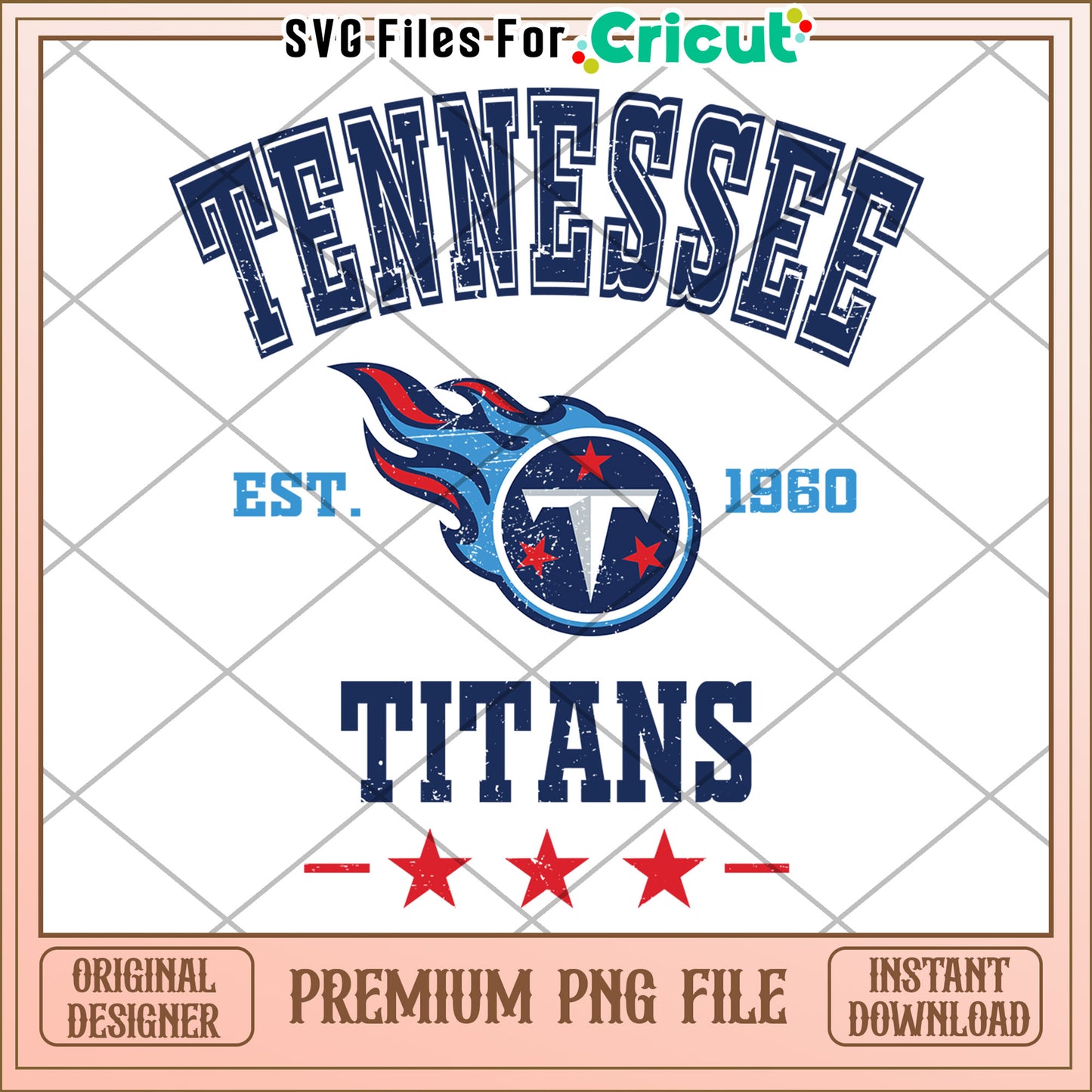 Tennessee Titans logo design for Cricut, instant download PNG file