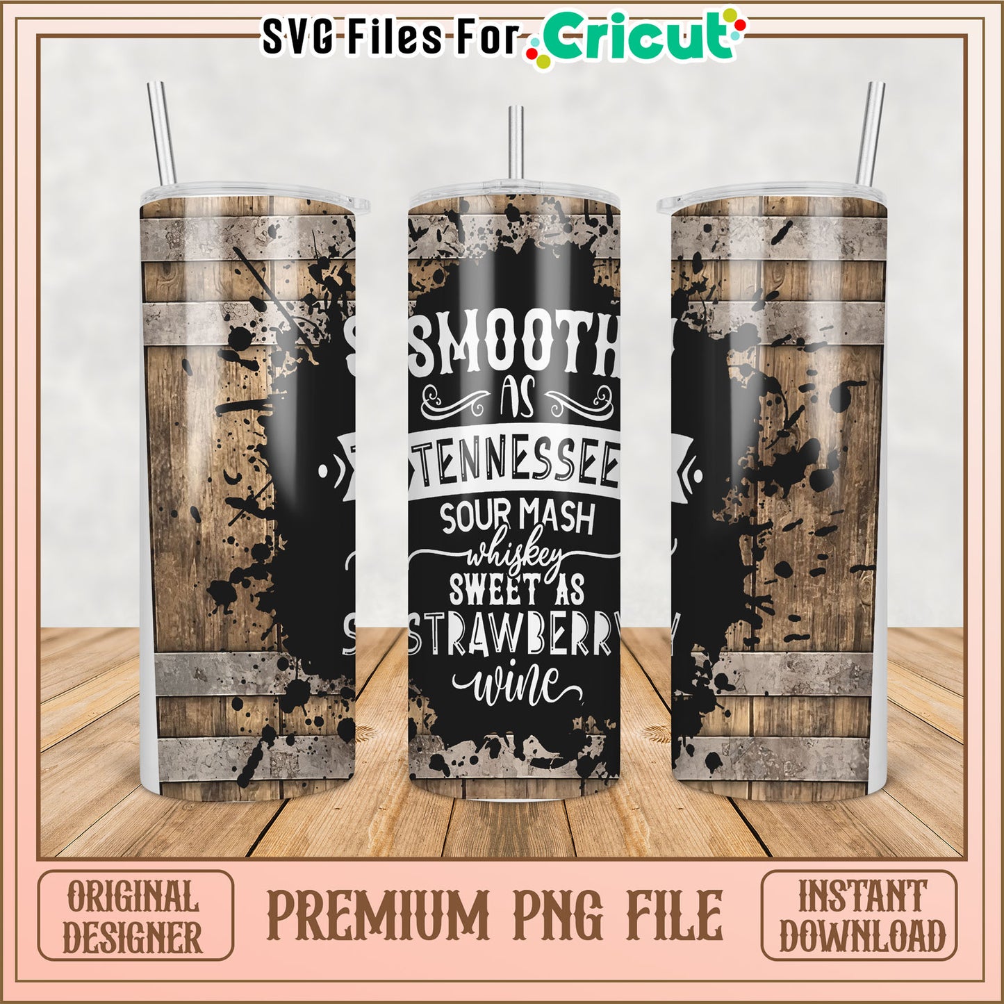 Tennessee Whiskey Tumbler PNG Design
