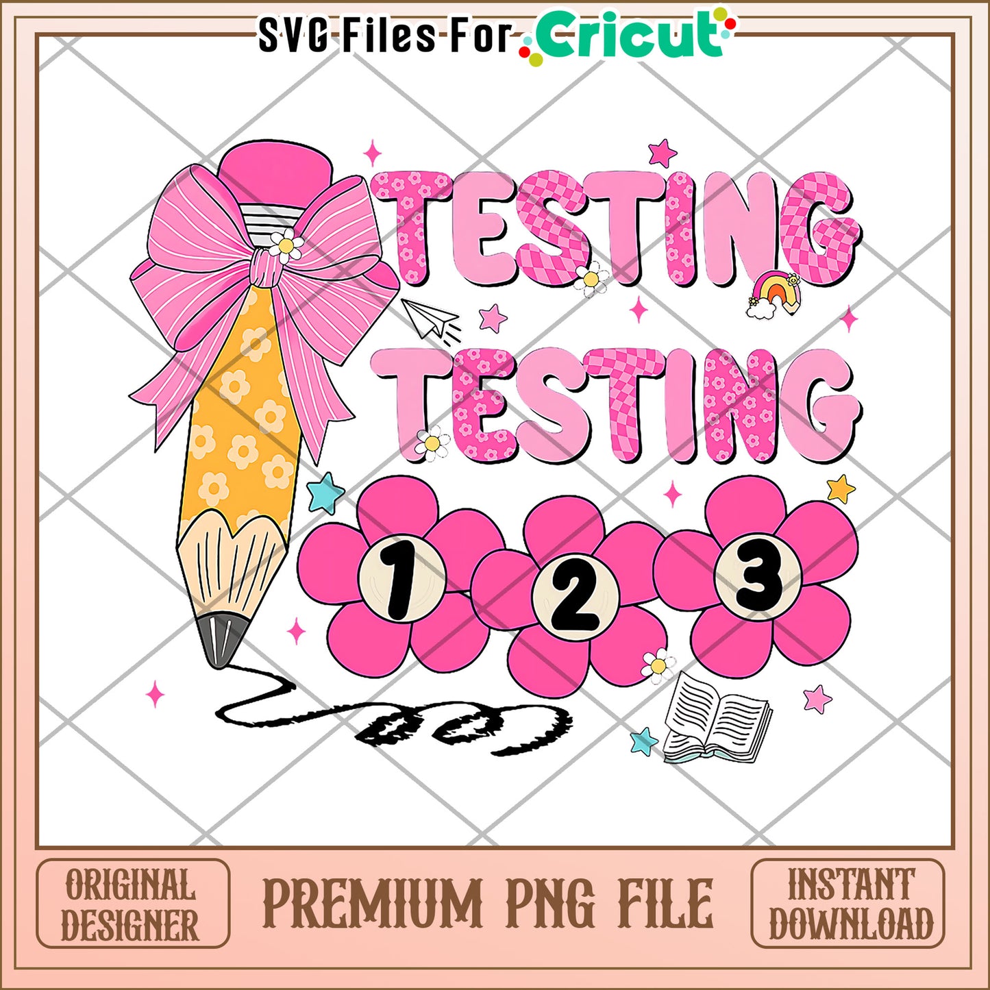 Testing one two three png, colorful classroom tools png, educational supplies illustration png