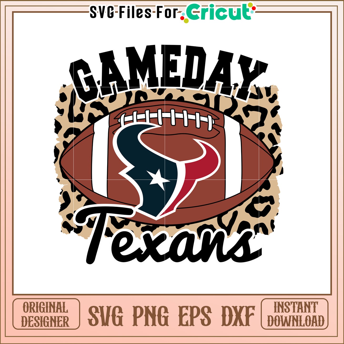 Texans Gameday SVG Football Design