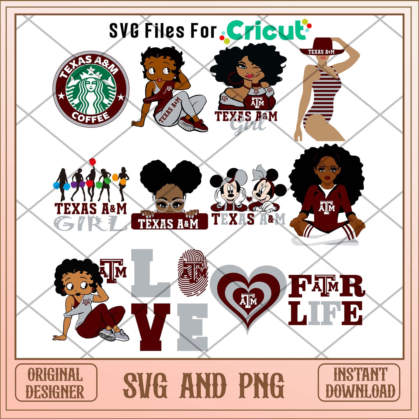 Texas A&M girl svg, Texas A&M football svg bundle, NCAA svg