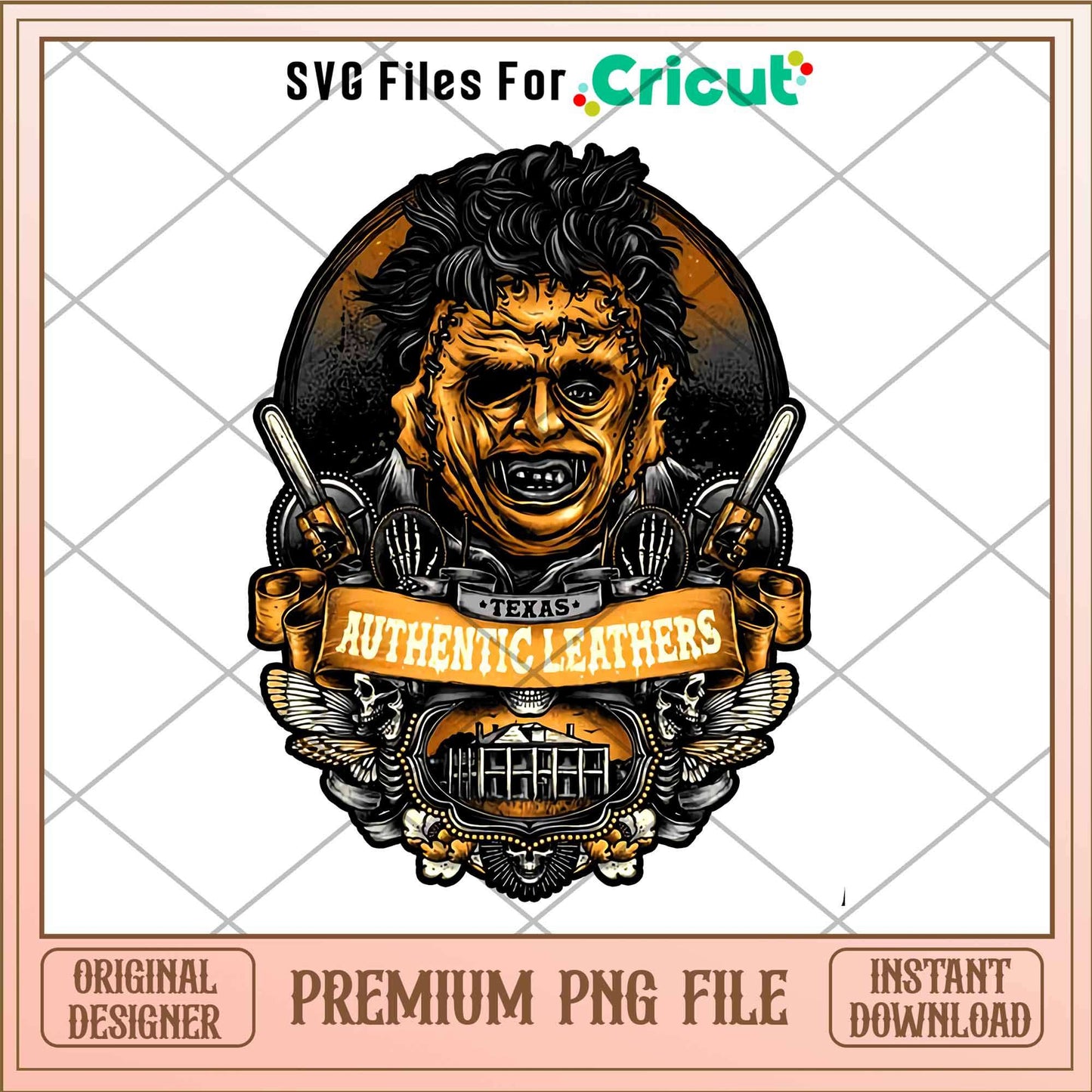 Texas Authentic Leathers png, Horror characters png, Digital Download