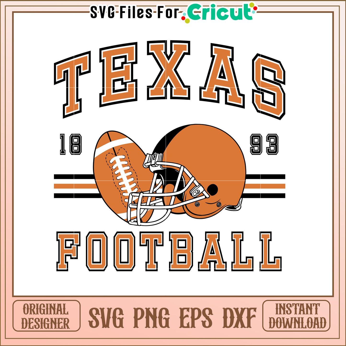 Texas Football SVG Design for Sport Lovers and Fans