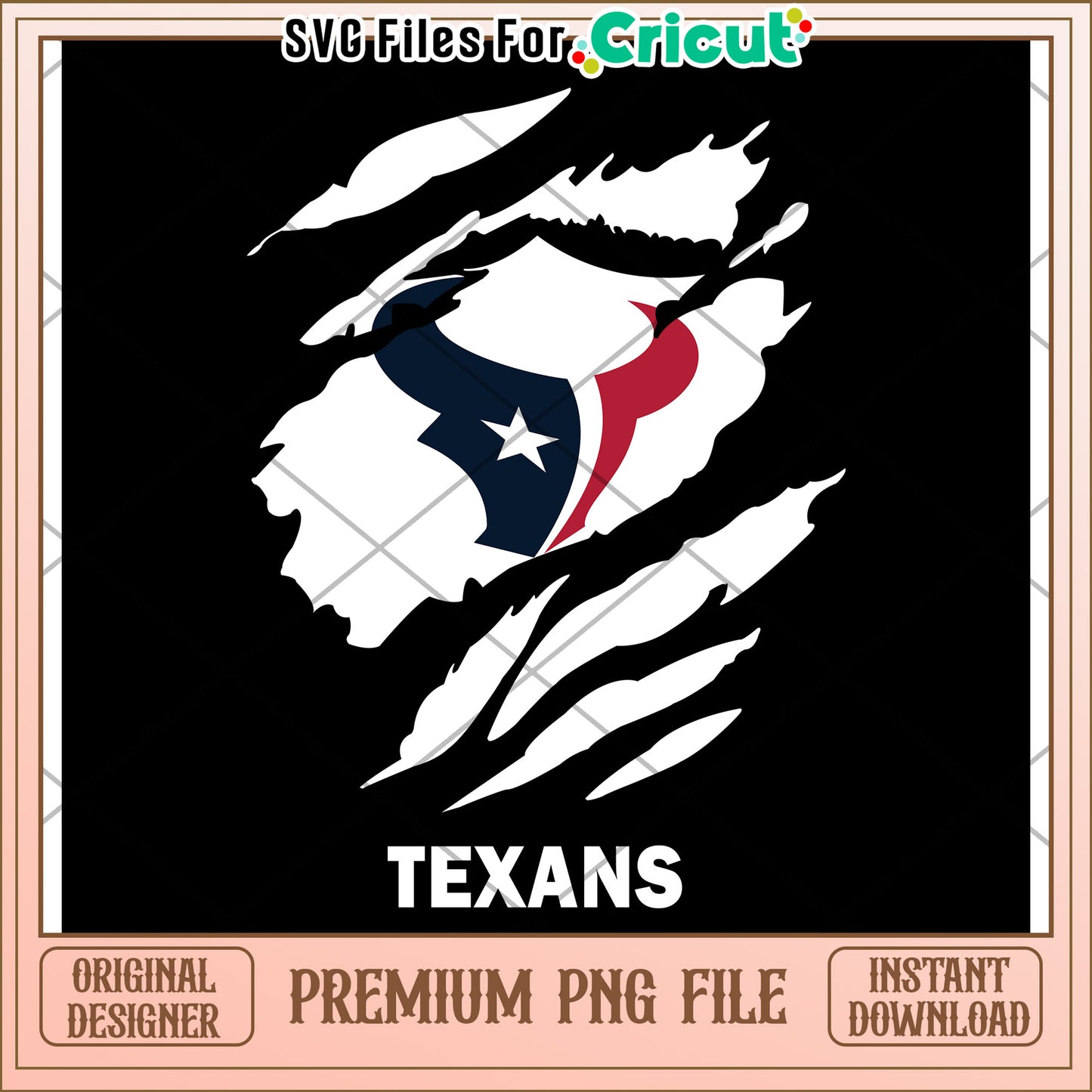 Texas Texans Logo Design, Premium PNG File for Cricut Projects