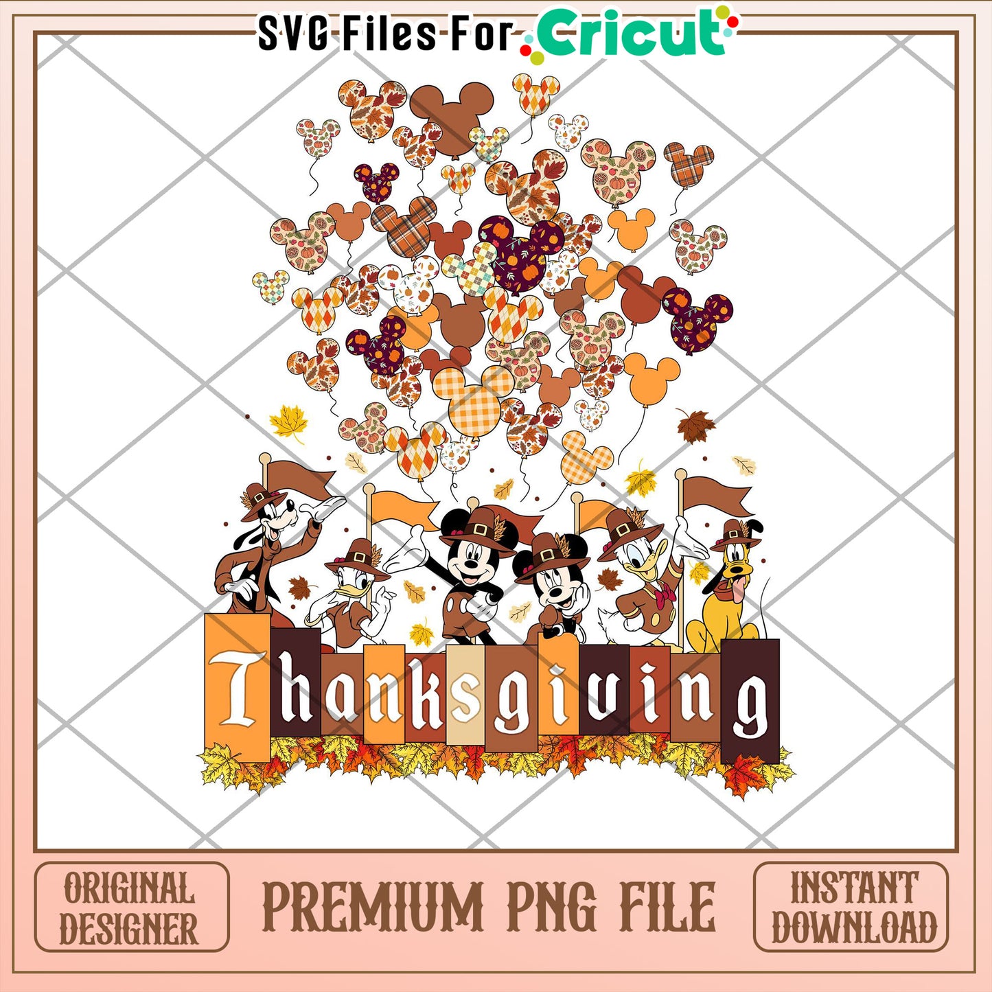 Thanksgiving Mickey PNG Sublimation Design