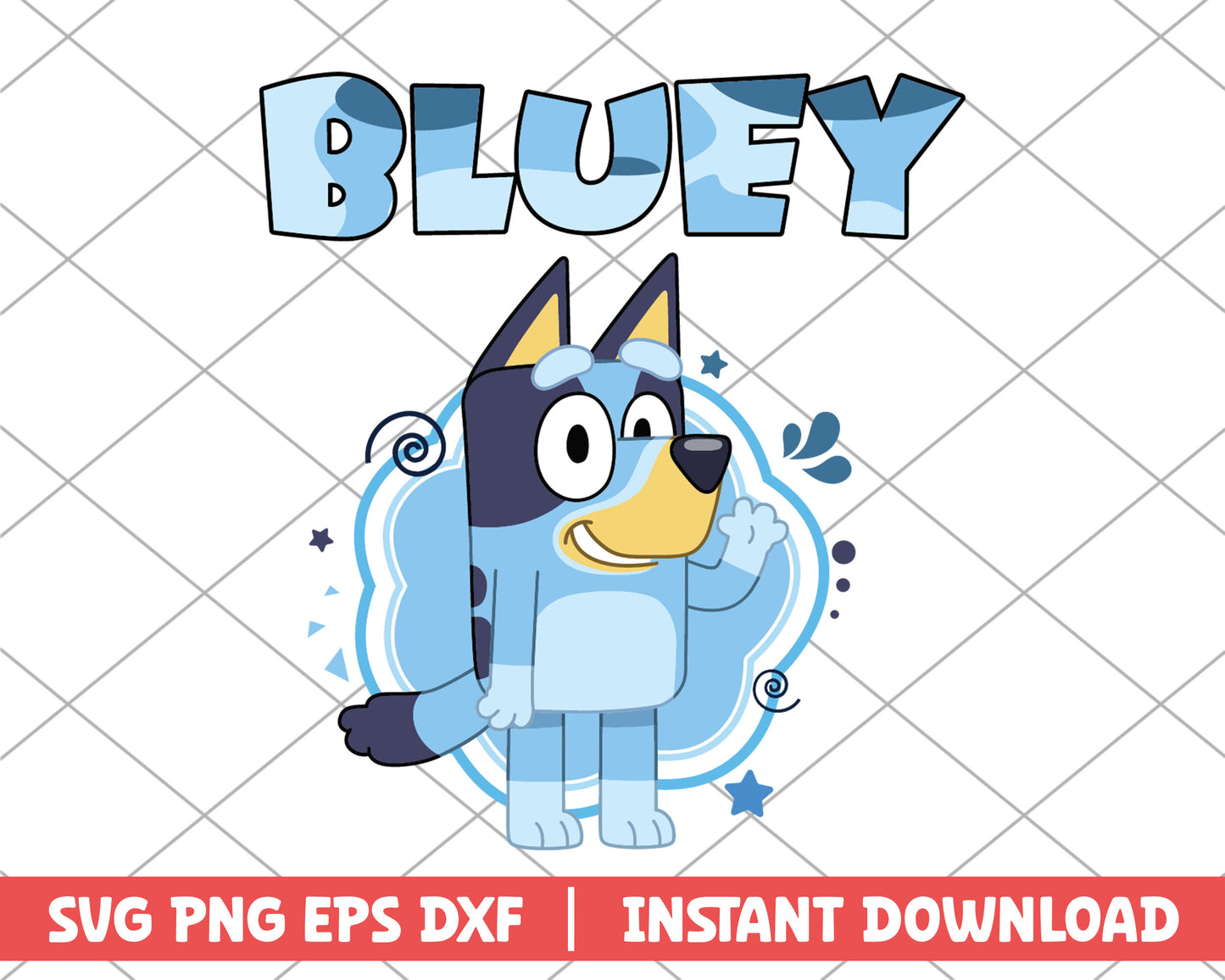 The Bluey character cartoon svg