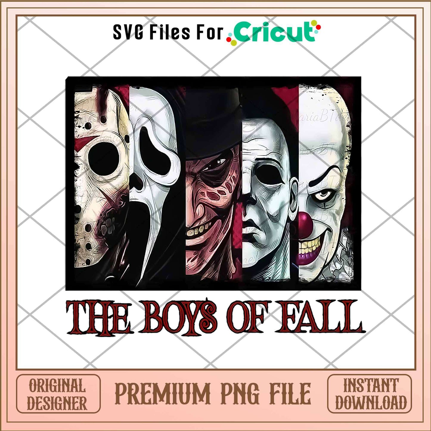 The Boys of Fall Horror Films png, Horror Characters png, Digital Download