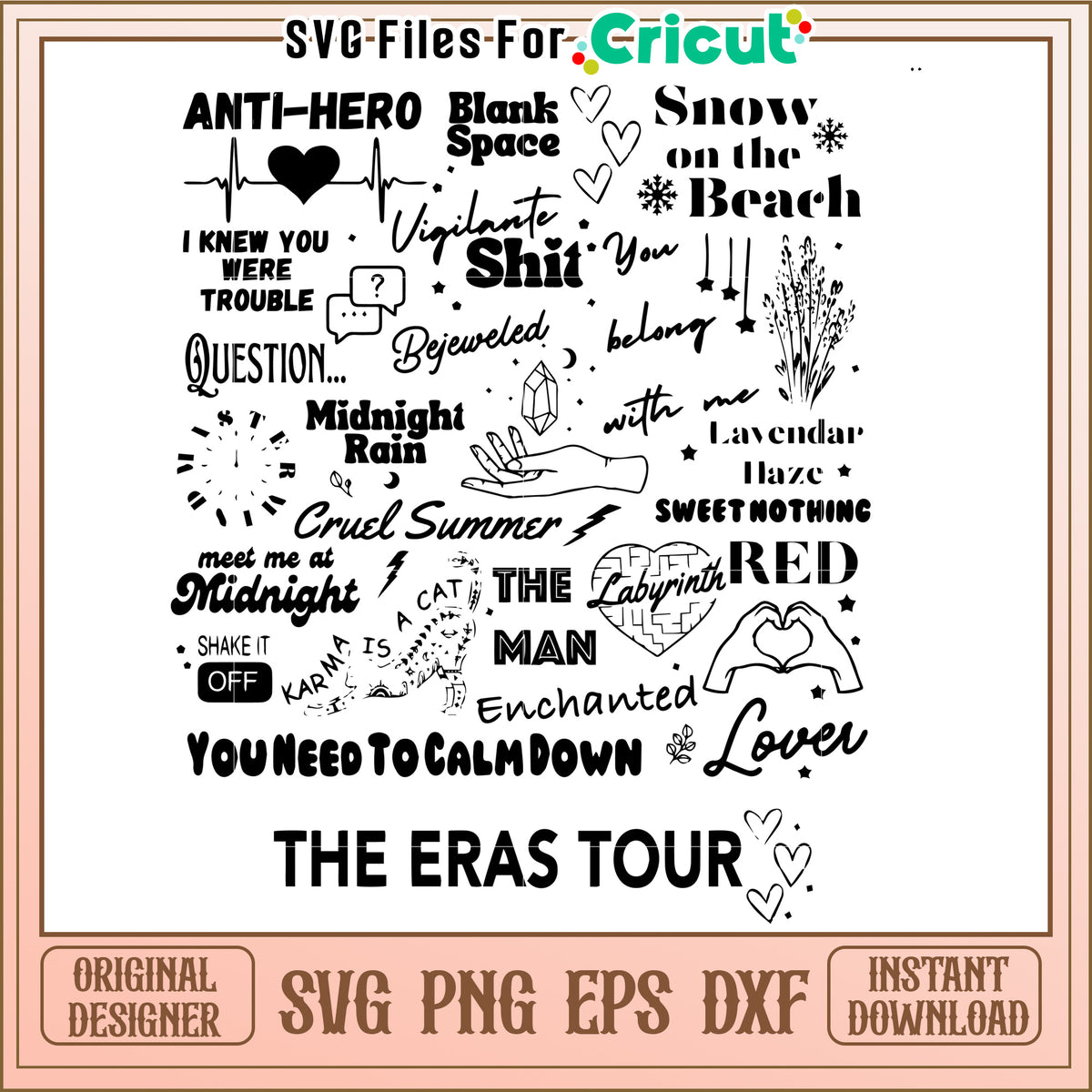 The Eras Tour SVG Song Titles