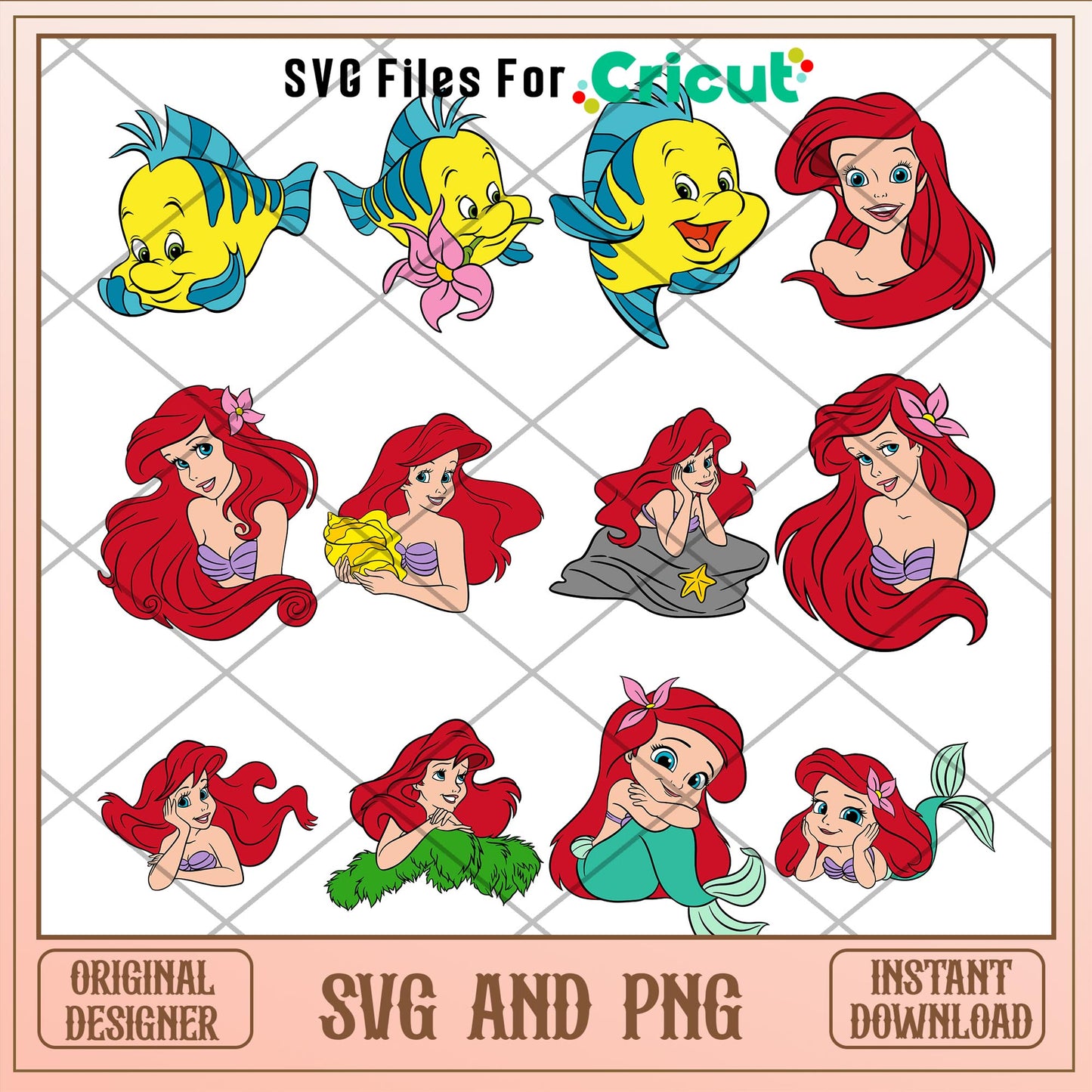 The Little Mermaid movie character SVG Bundle