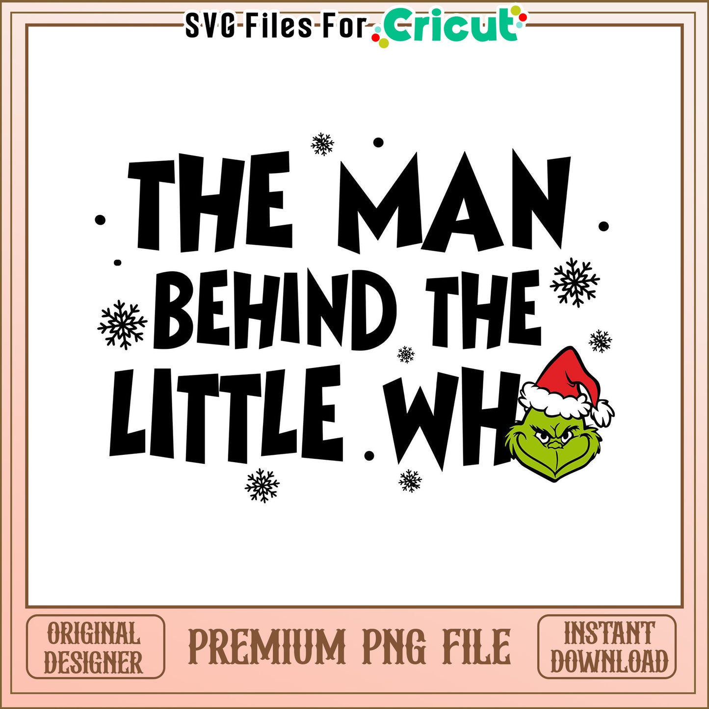 The Man Behind the Little Who PNG Design, Perfect for Cricky Crafts
