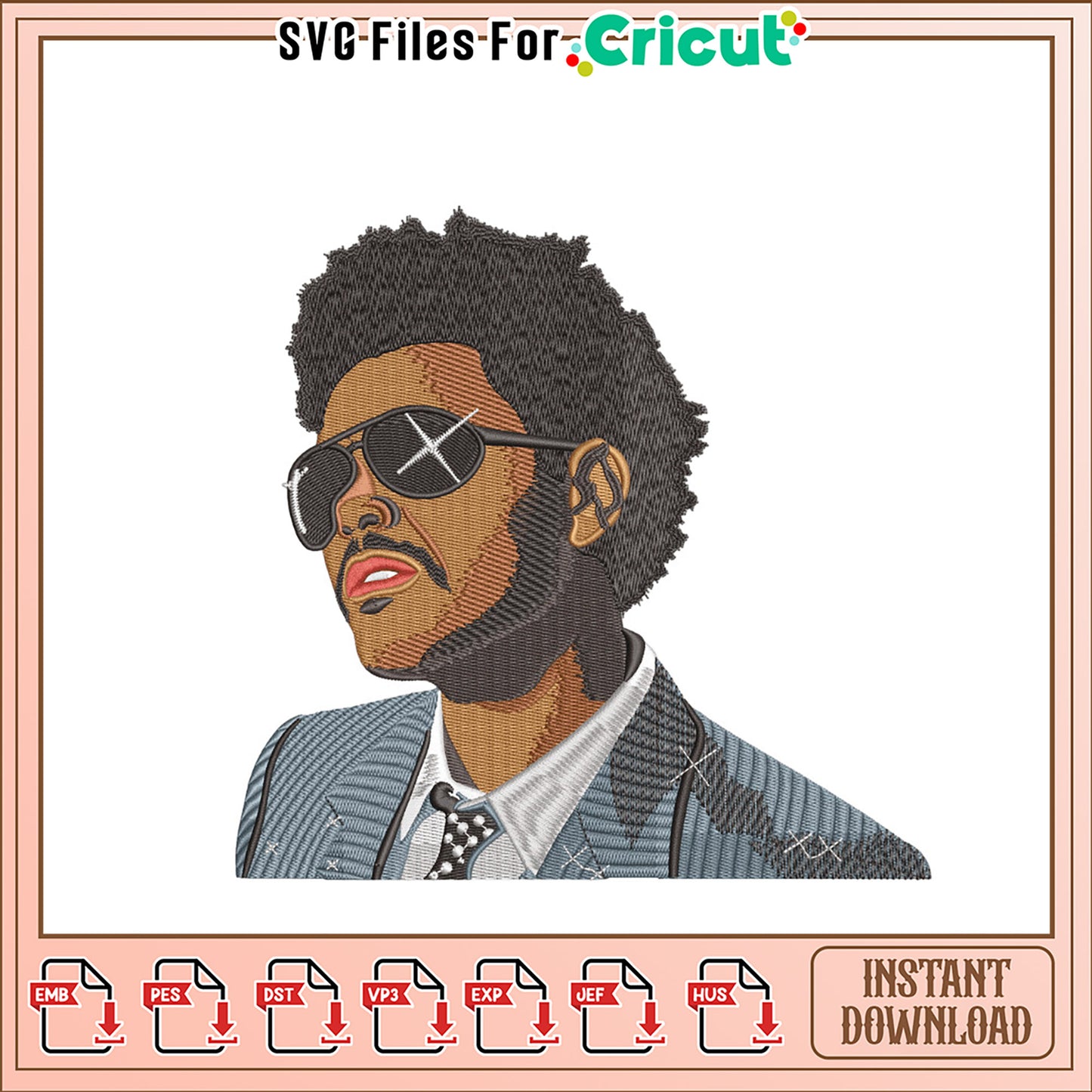 The Weeknd Embroidery Design - Instant Download