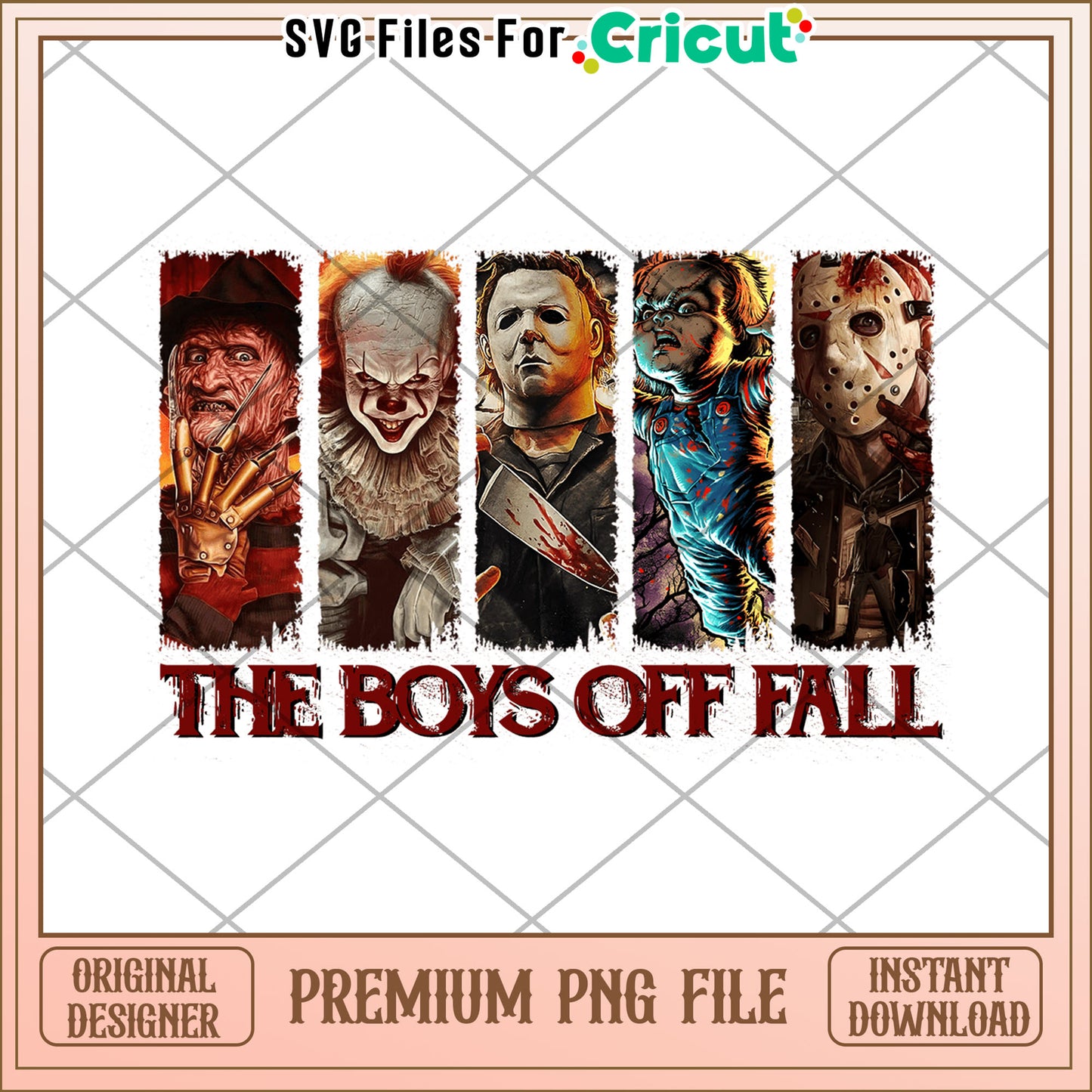 The boys of fall design png, halloween holiday png, horror halloween png