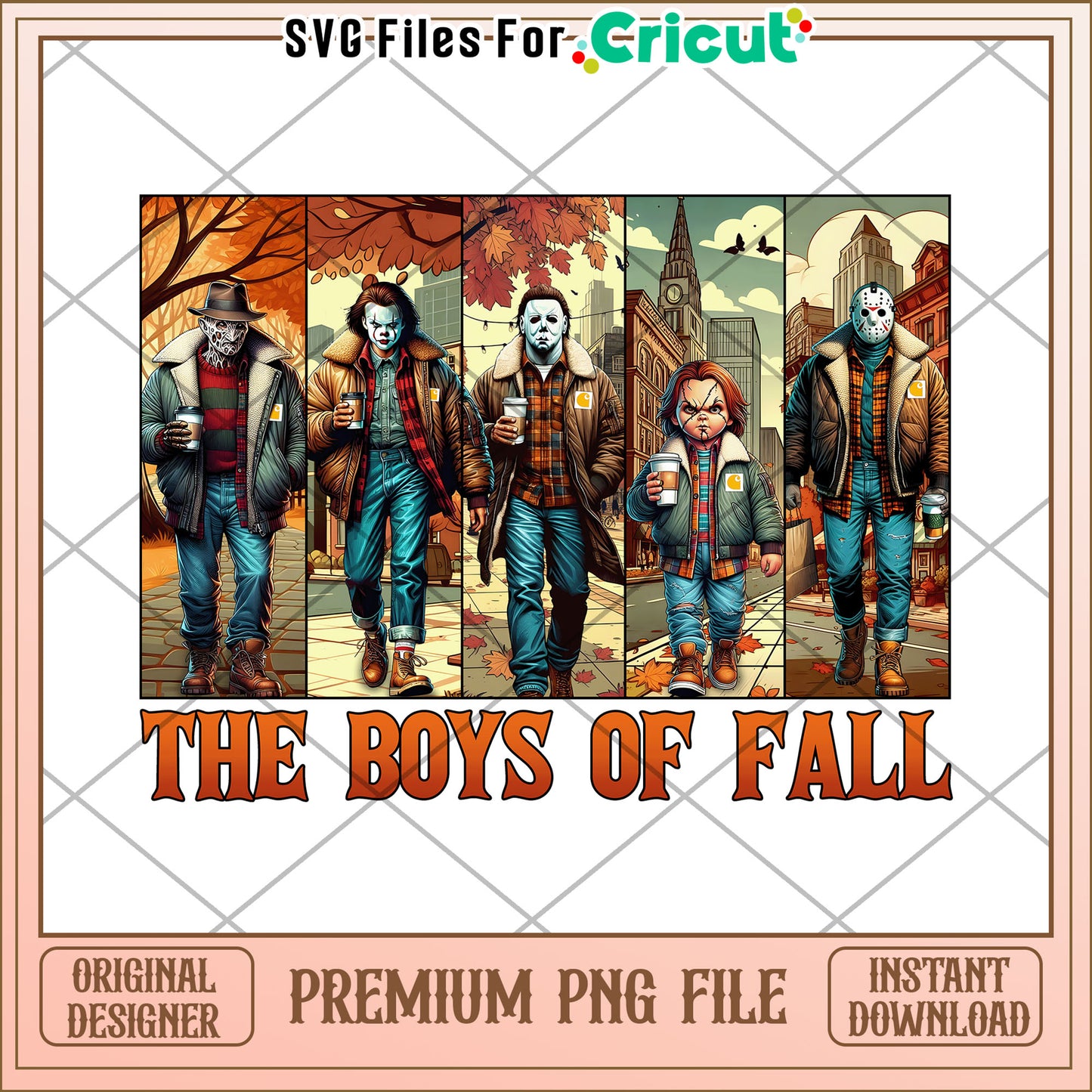The boys of fall design png, happy halloween png, times for halloween png