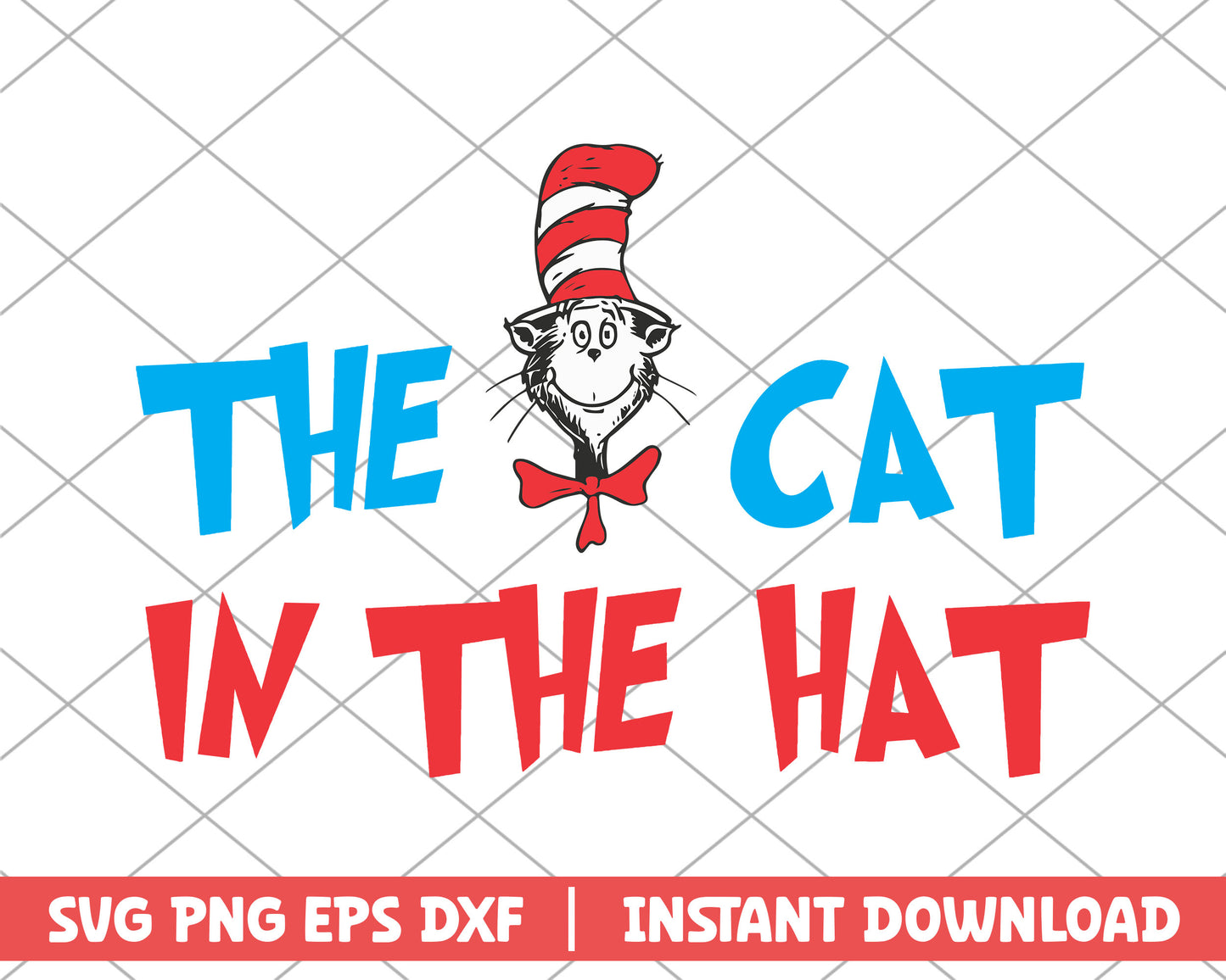 The cat in the hat dr.seuss svg